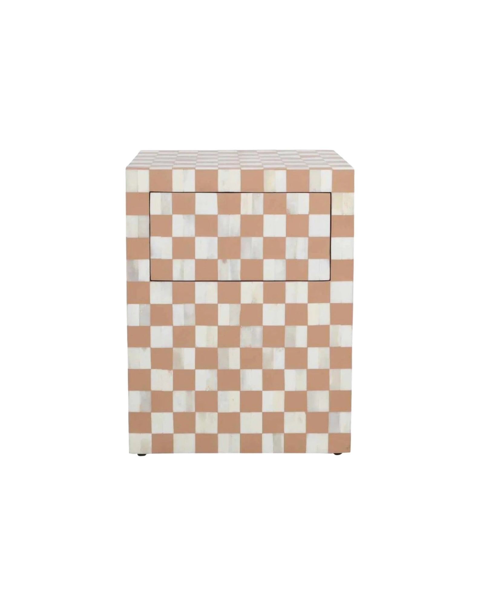Maze Side Drawers - Brown Bone Inlay - Tabeer Homes
