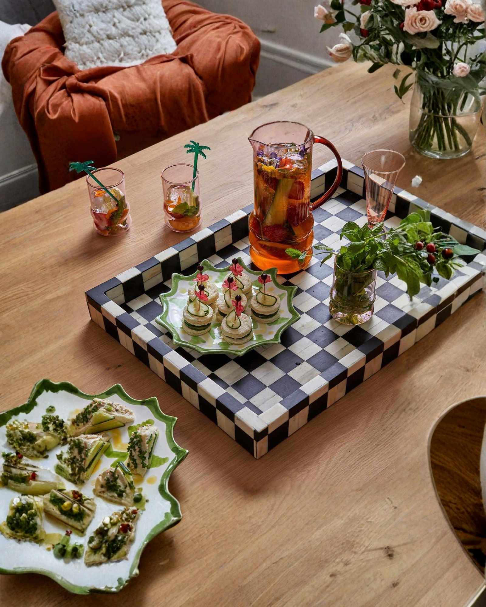 Maze Tray - Black Bone Inlay - Tabeer Homes