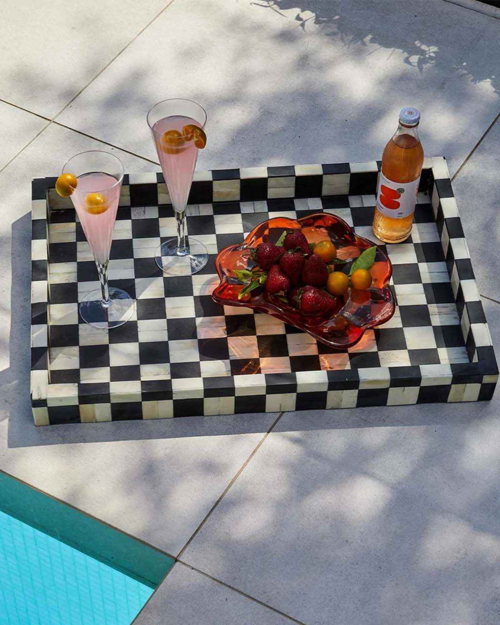 Maze Tray - Black Bone Inlay - Tabeer Homes