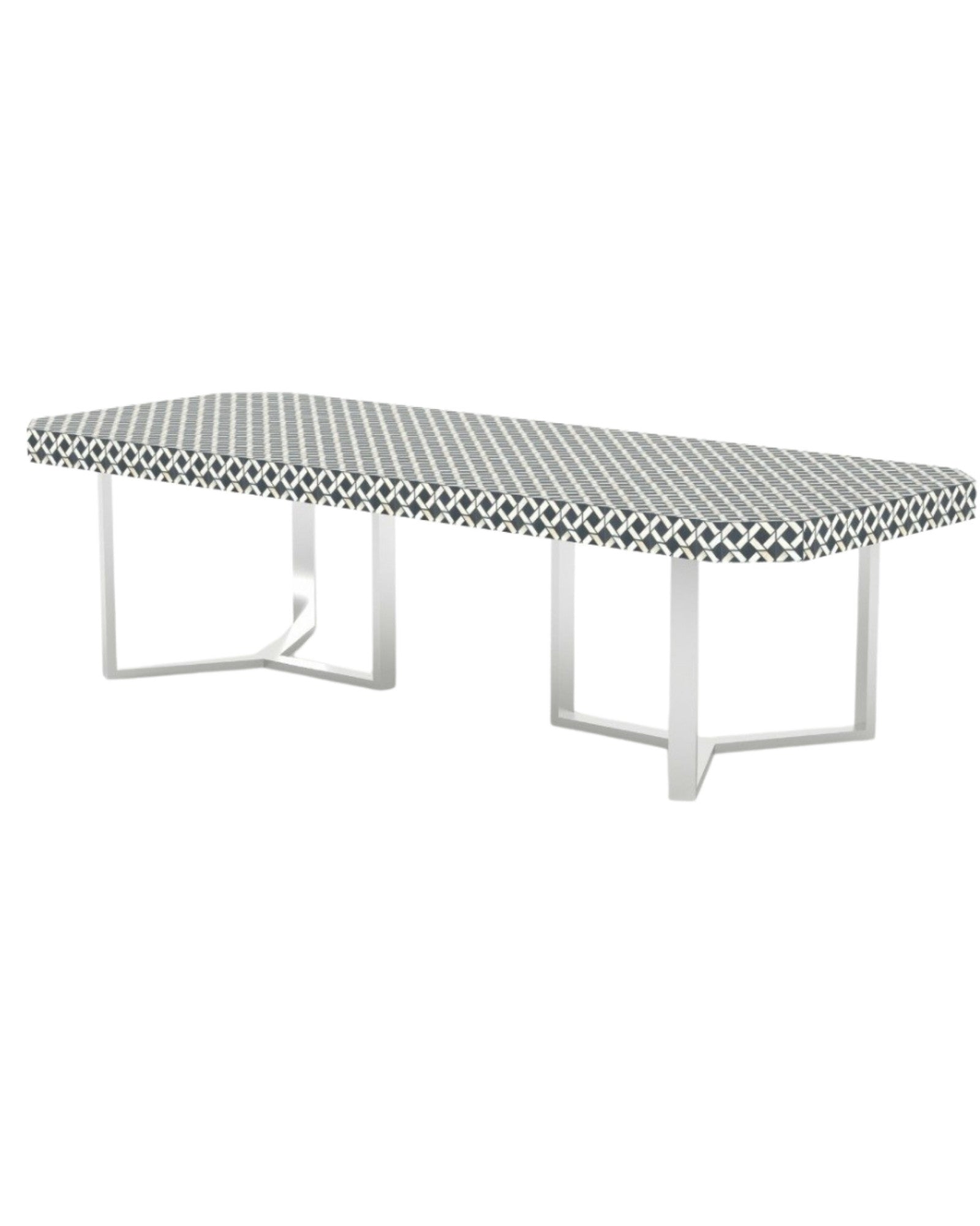 Milos Dining Table - Bone Inlay 8 Seater - Tabeer Homes
