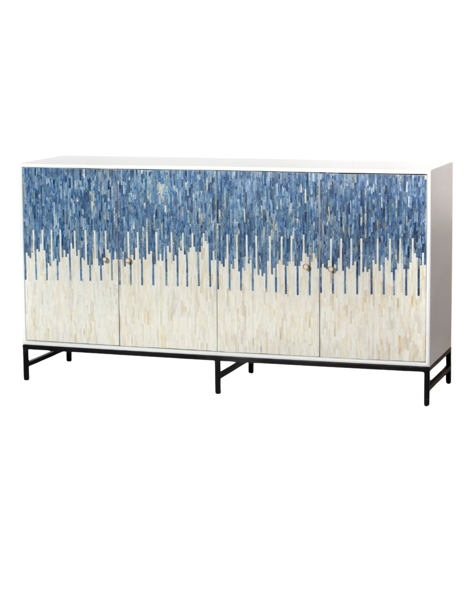 Naveli Sideboard Blue Bone Carved with Tabeer Homes 