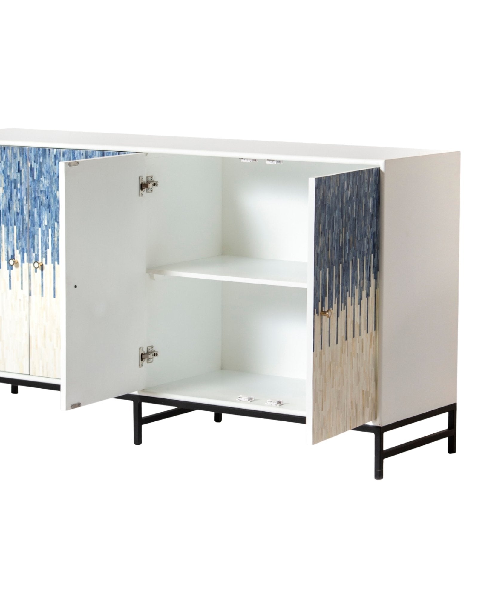 Naveli Sideboard Blue Bone Carved with Tabeer Homes 