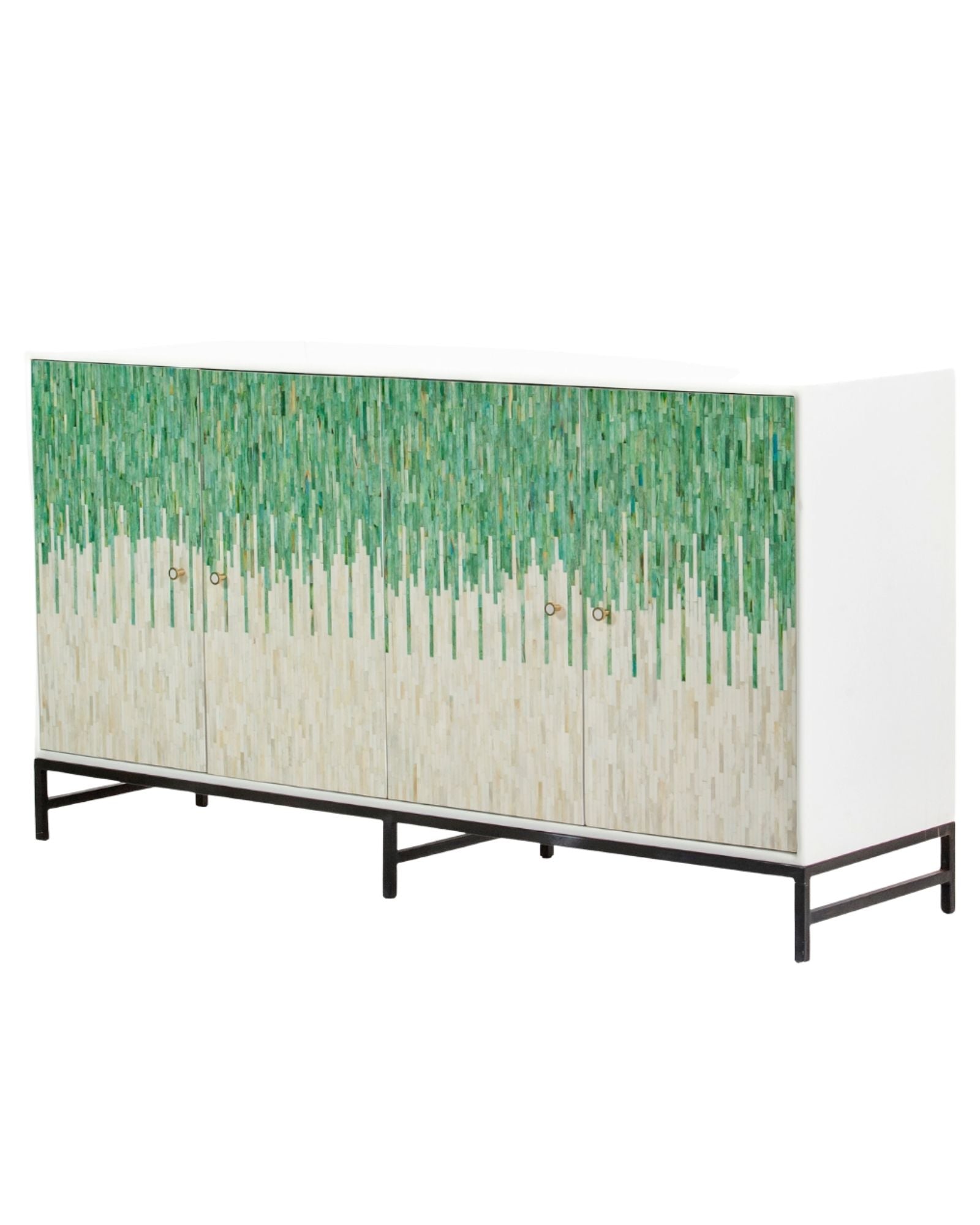 Naveli Sideboard Green Bone Carved by Tabeer Homes