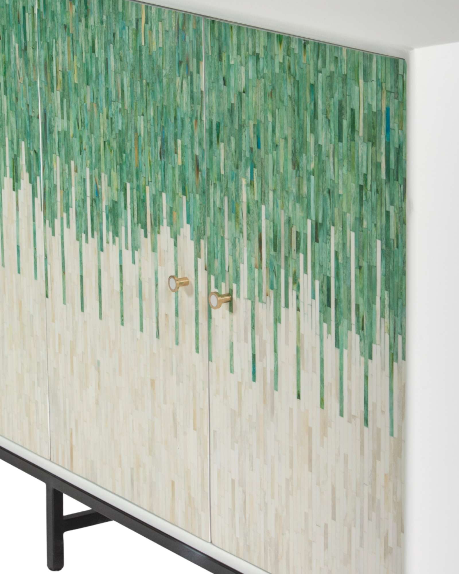 Naveli Sideboard Green Bone Carved by Tabeer Homes