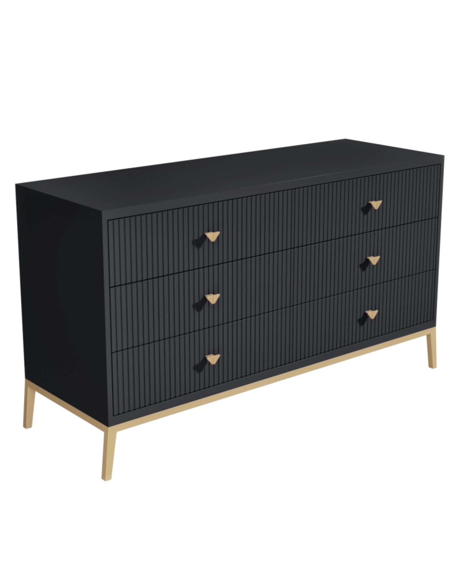 Piccolo Big Chest of Drawers -  Black Wood - Tabeer Homes