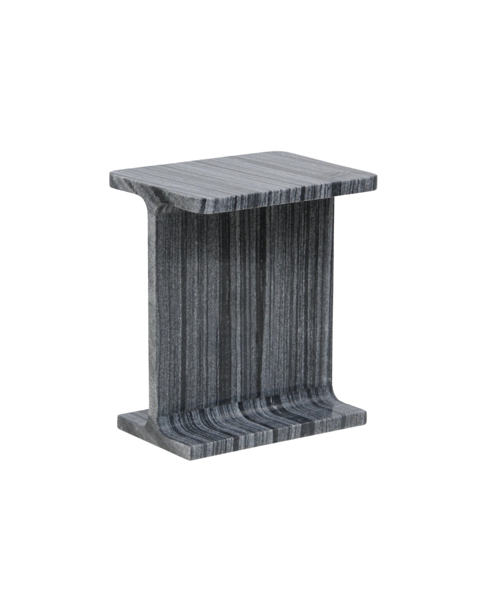 Pradeep Side Table - Black Marble - Tabeer Homes
