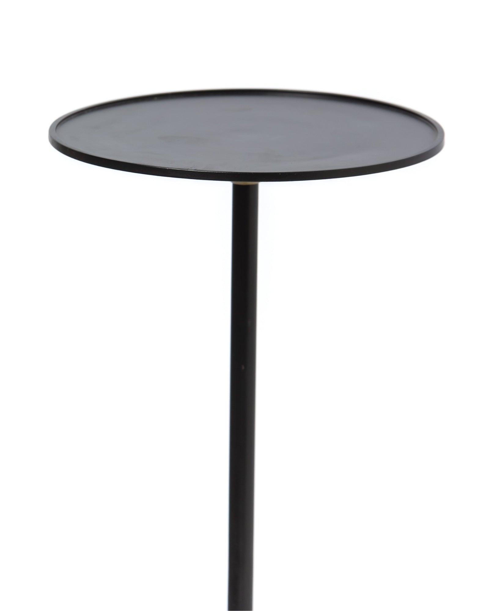 Praia Side Table – Black Metal & Marble Base by Tabeer Homes, contemporary sculptural accent table.