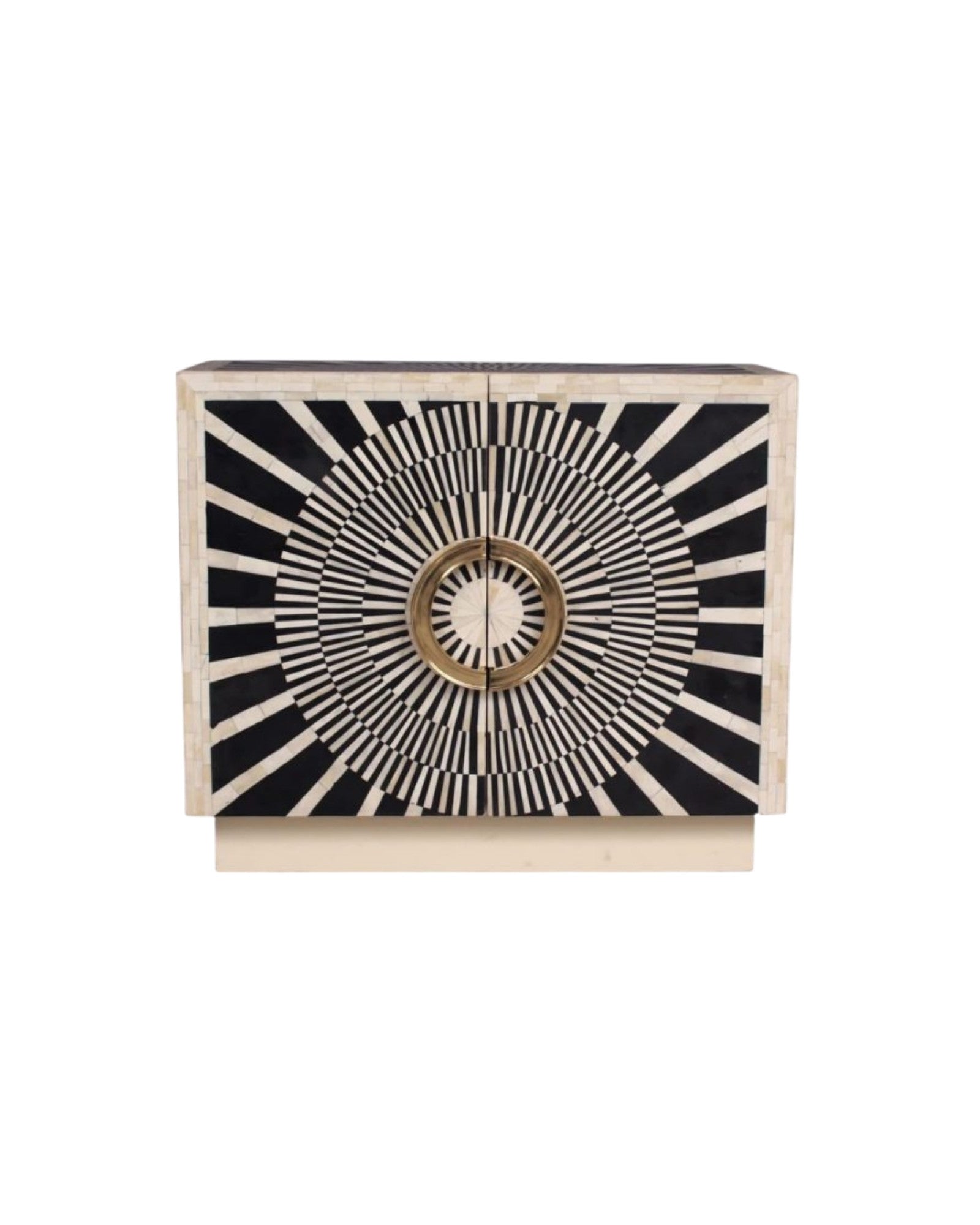 Ravi Cabinet - Black & White Bone Inlay - Tabeer Homes