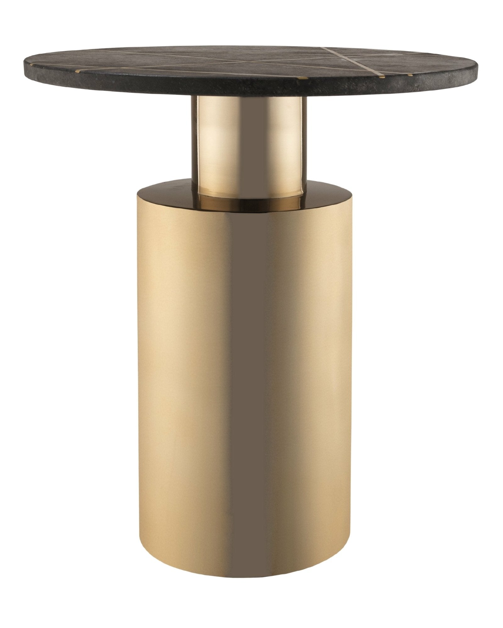 Rohini Side Table - Black Marble - Tabeer Homes