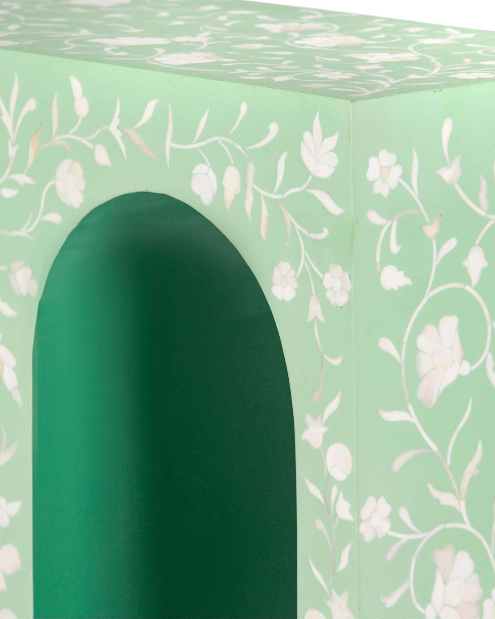 Rosetta Console - Green Bone Inlay
