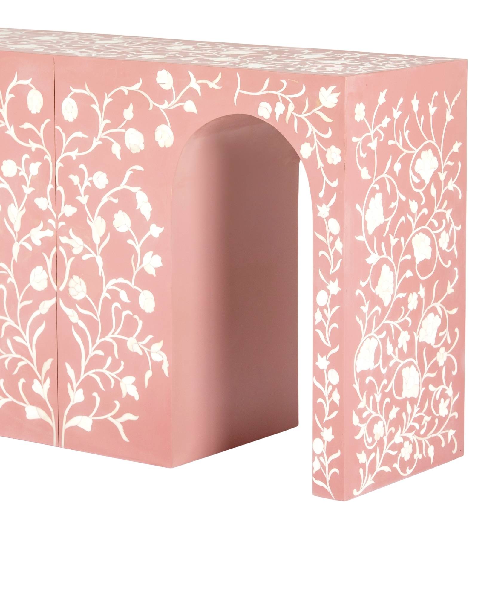 Rosetta Console - Pink Bone Inlay