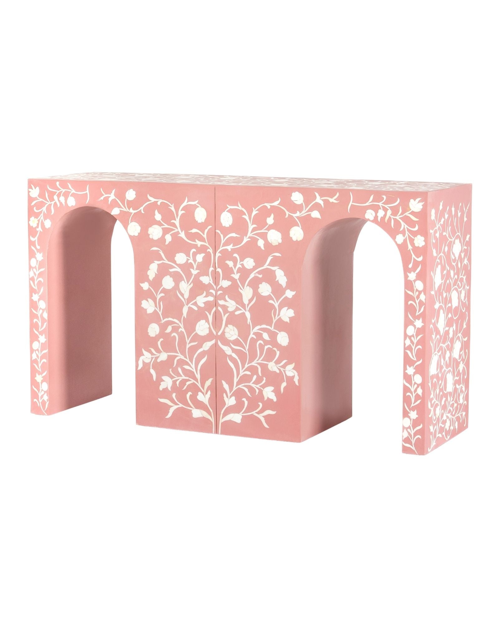 Rosetta Console - Pink Bone Inlay