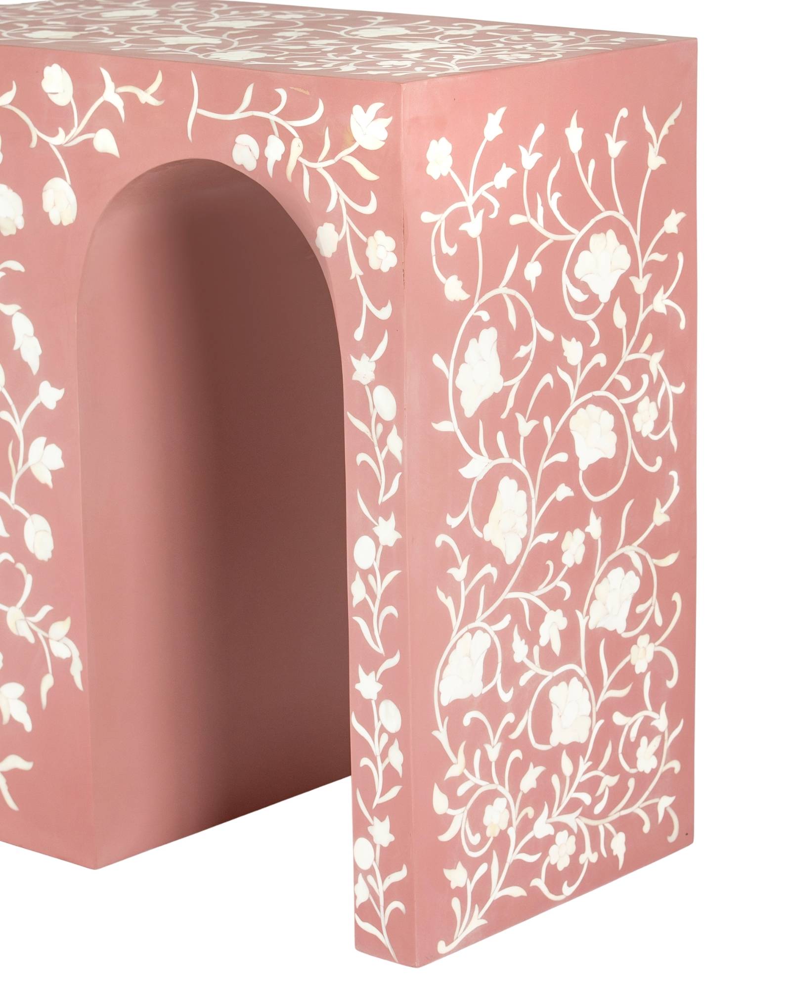 Rosetta Console - Pink Bone Inlay