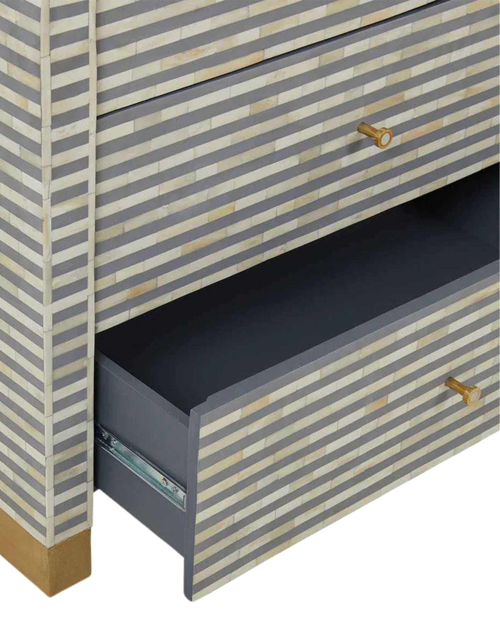 Saphed Bone Inlay Chest of Drawers - Grey Bone Inlay - Tabeer Homes