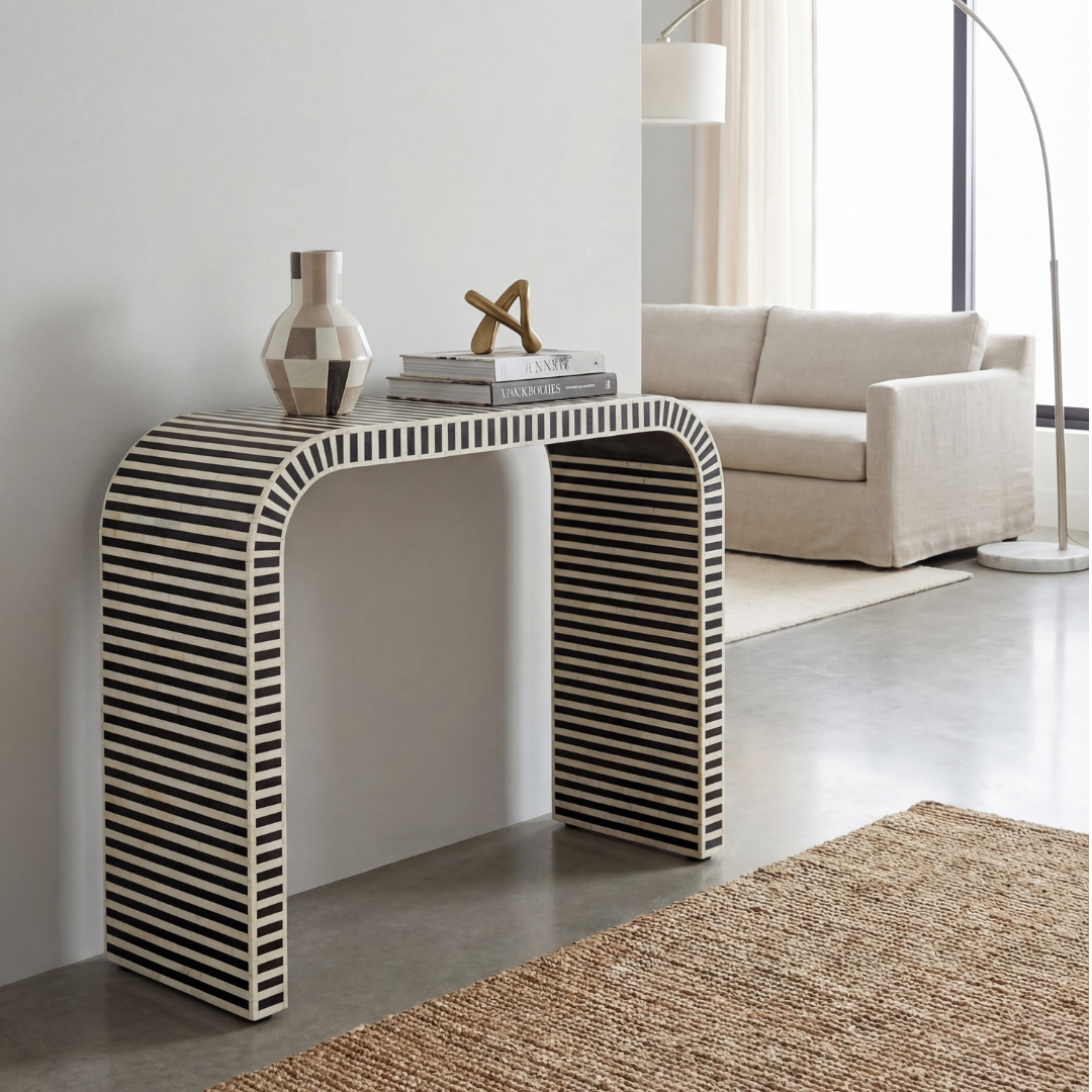 Saphed Console - Black Bone Inlay