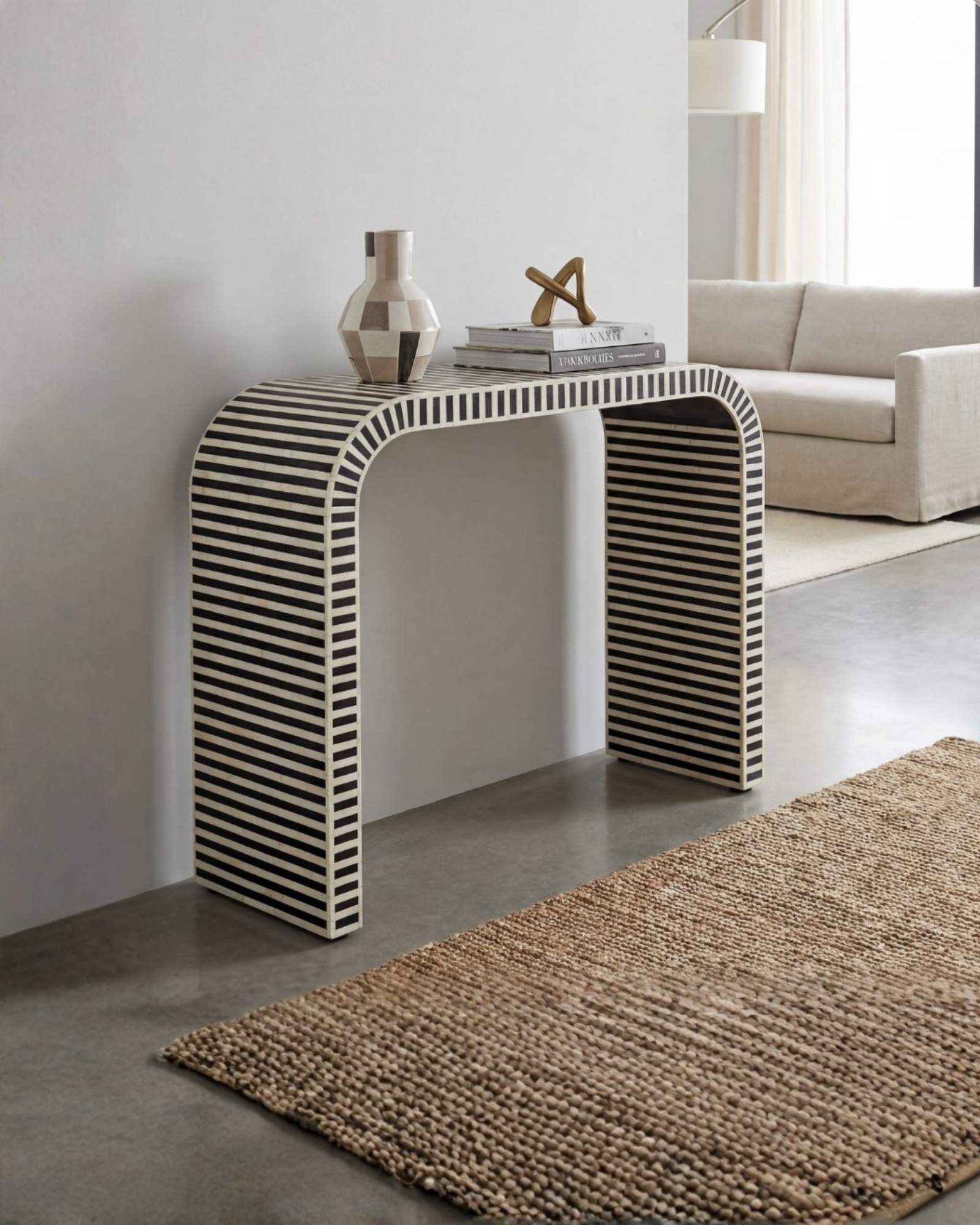 Saphed Console - Black Bone Inlay
