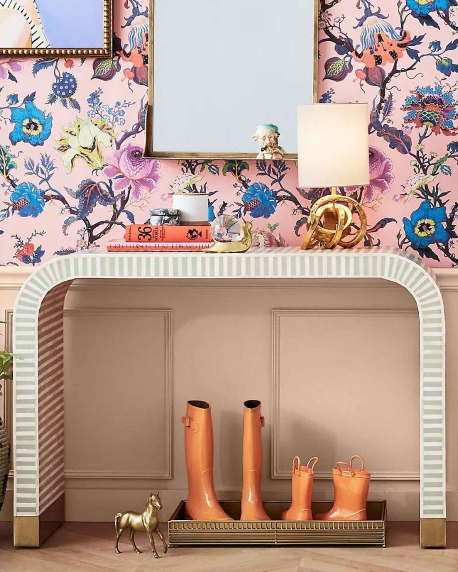Saphed Console Table - Grey Bone Inlay - Tabeer Homes