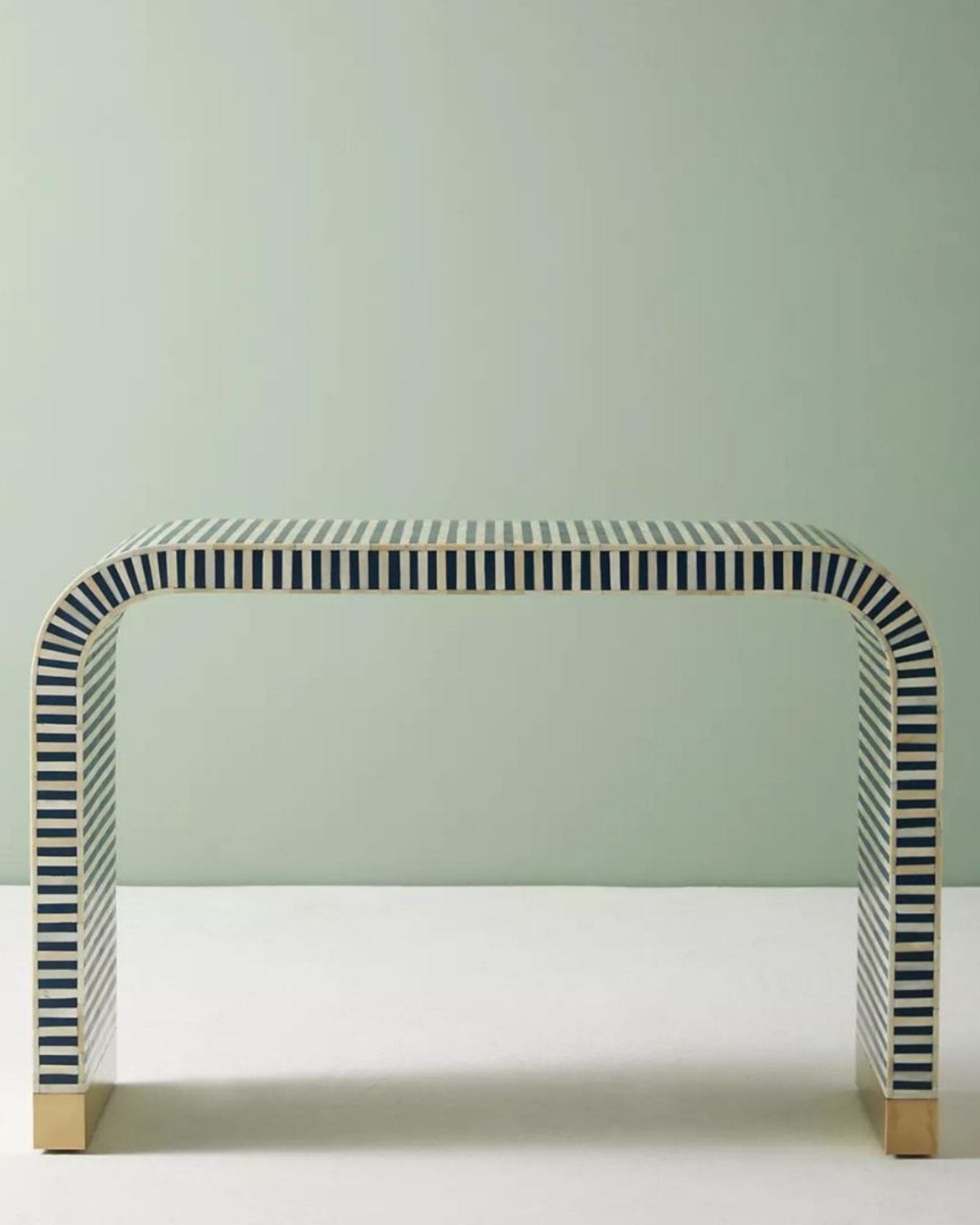 Saphed Console Table - Navy Blue Bone Inlay - Tabeer Homes