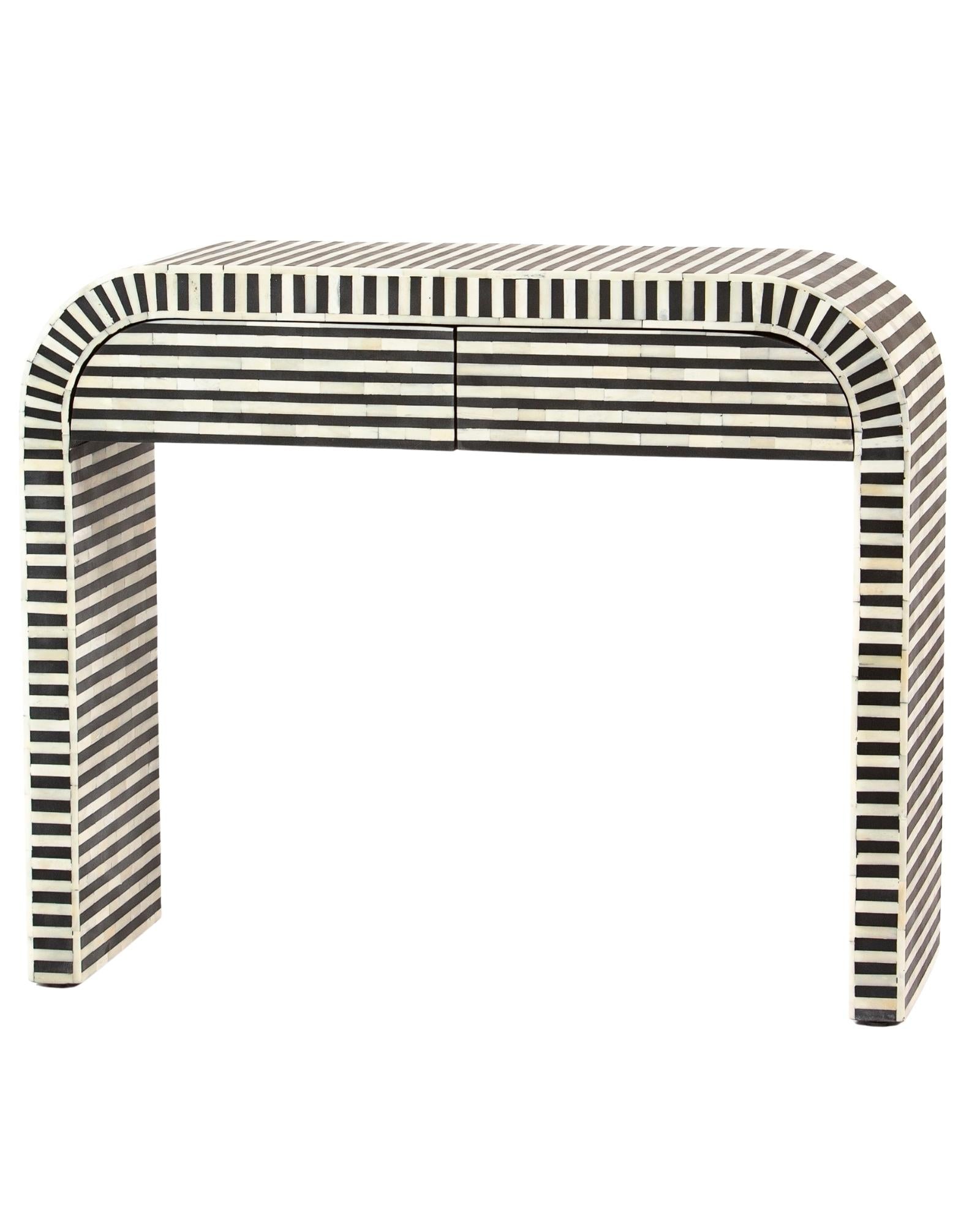 Saphed Dresser Console - Black Bone Inlay