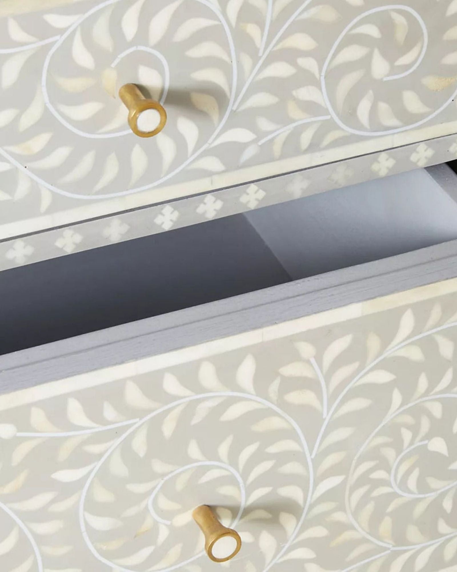 Seema Chest of Drawers - Grey Bone Inlay - Tabeer Homes
