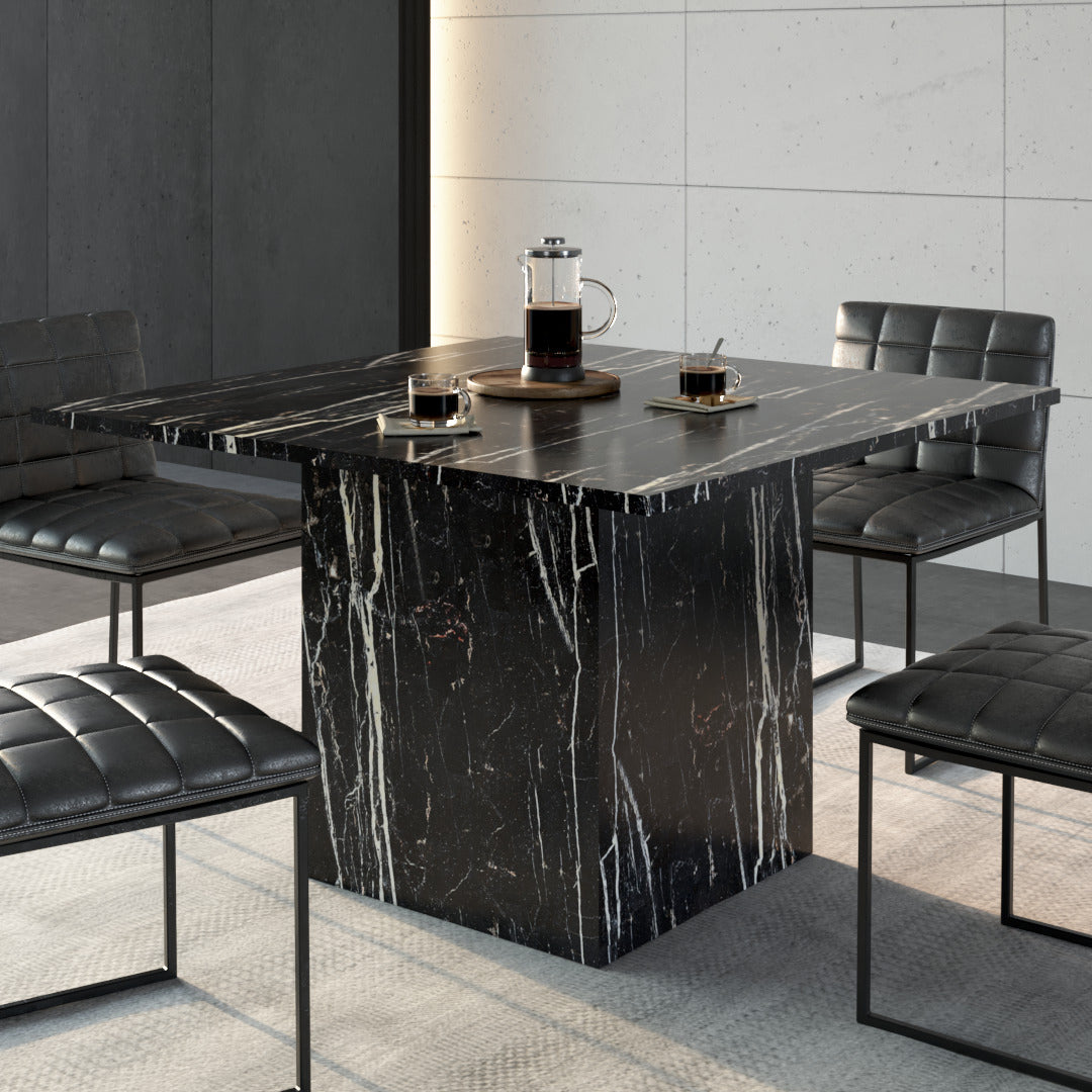 Ava Dining Table - 8 Seater Marble Clad - Tabeer Homes