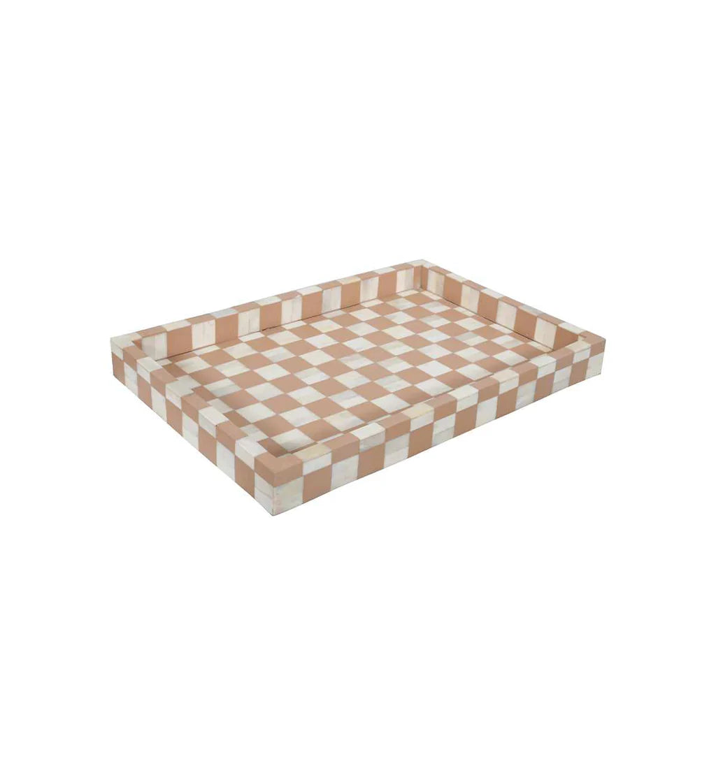 Maze Tray - Brown Bone Inlay - Tabeer Homes