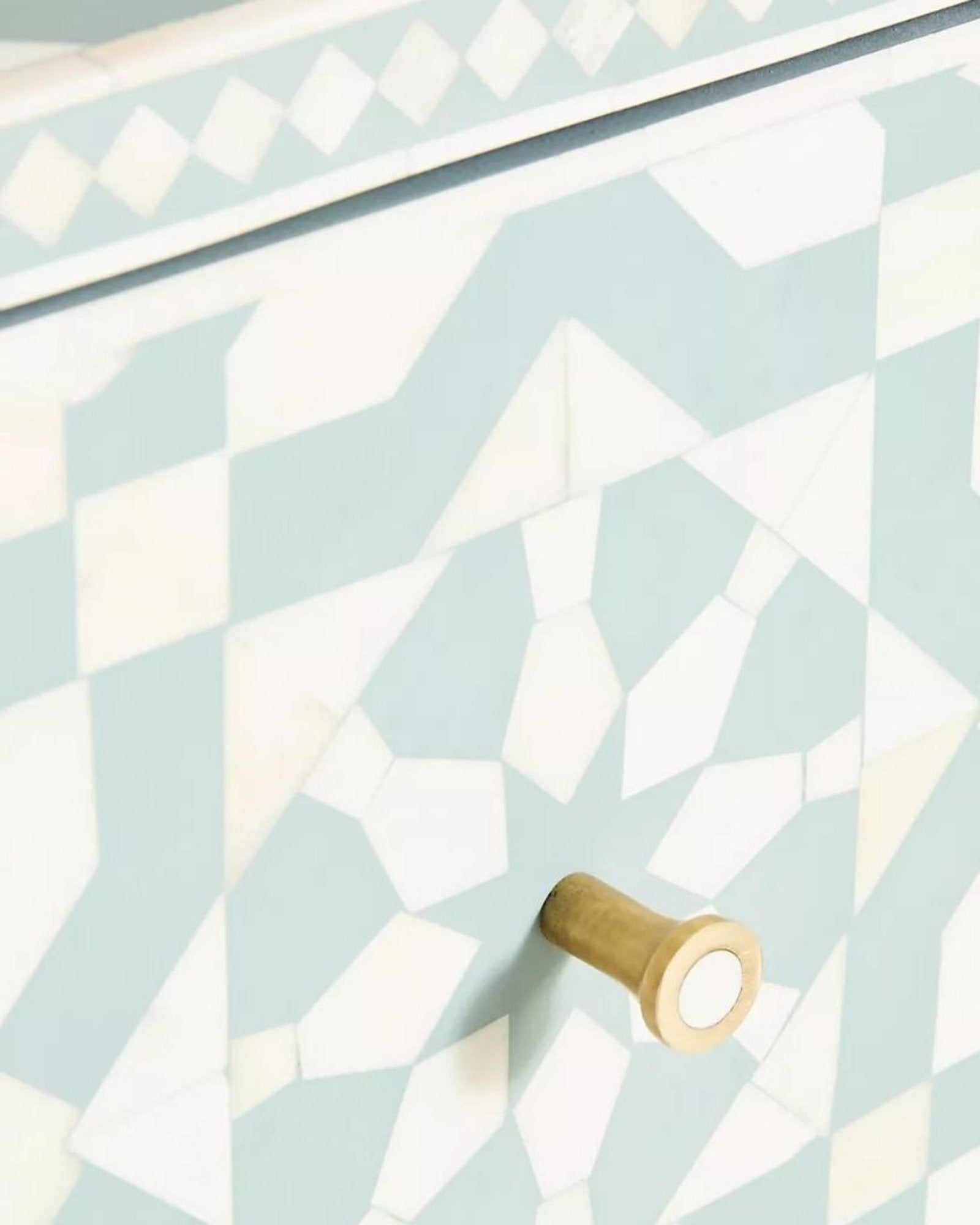 Taara Console Desk - Green Bone Inlay - Tabeer Homes