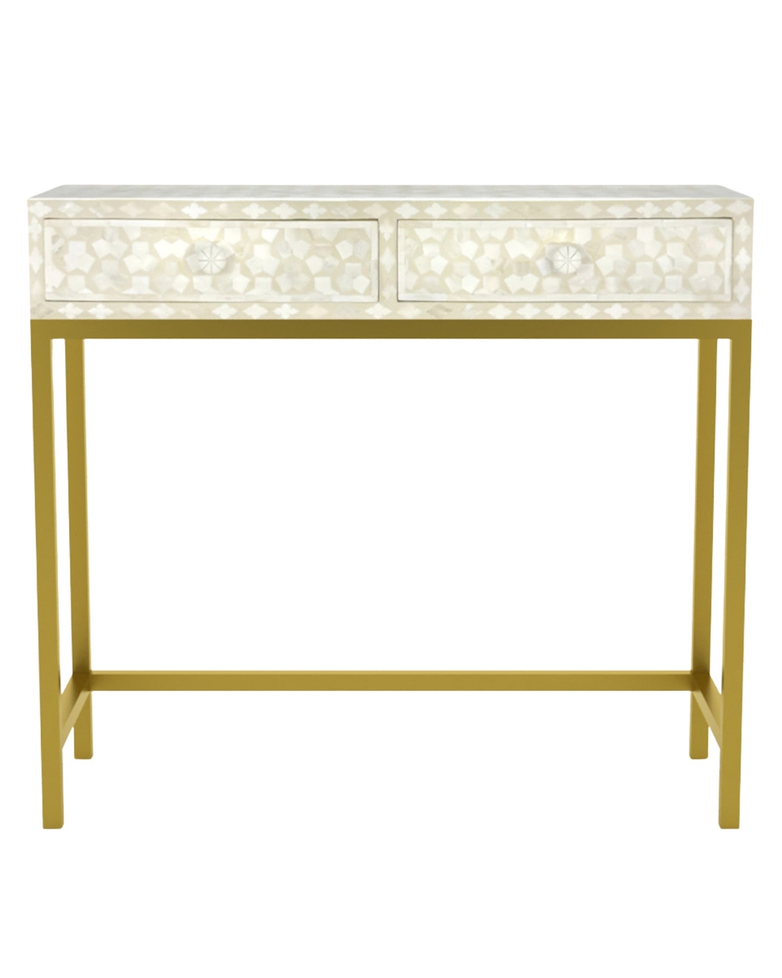 Vaan Mini Dresser Console - Cream Bone Inlay - Tabeer Homes