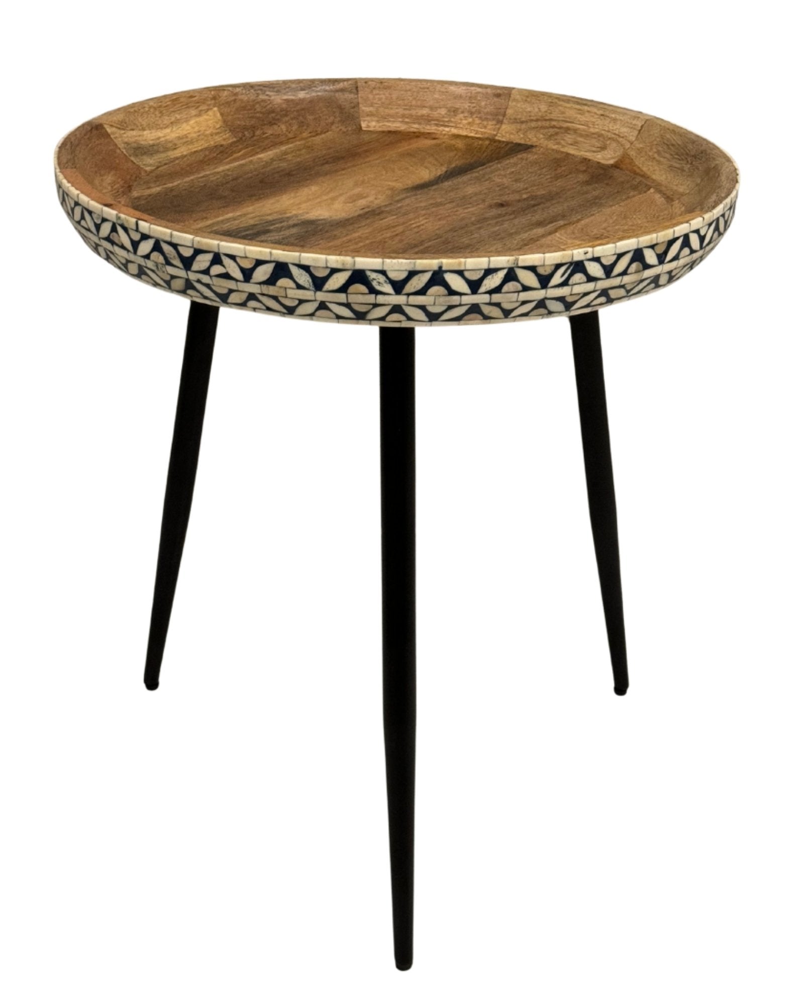 Versa Side Table - Set of 3 Blue Bone Inlay