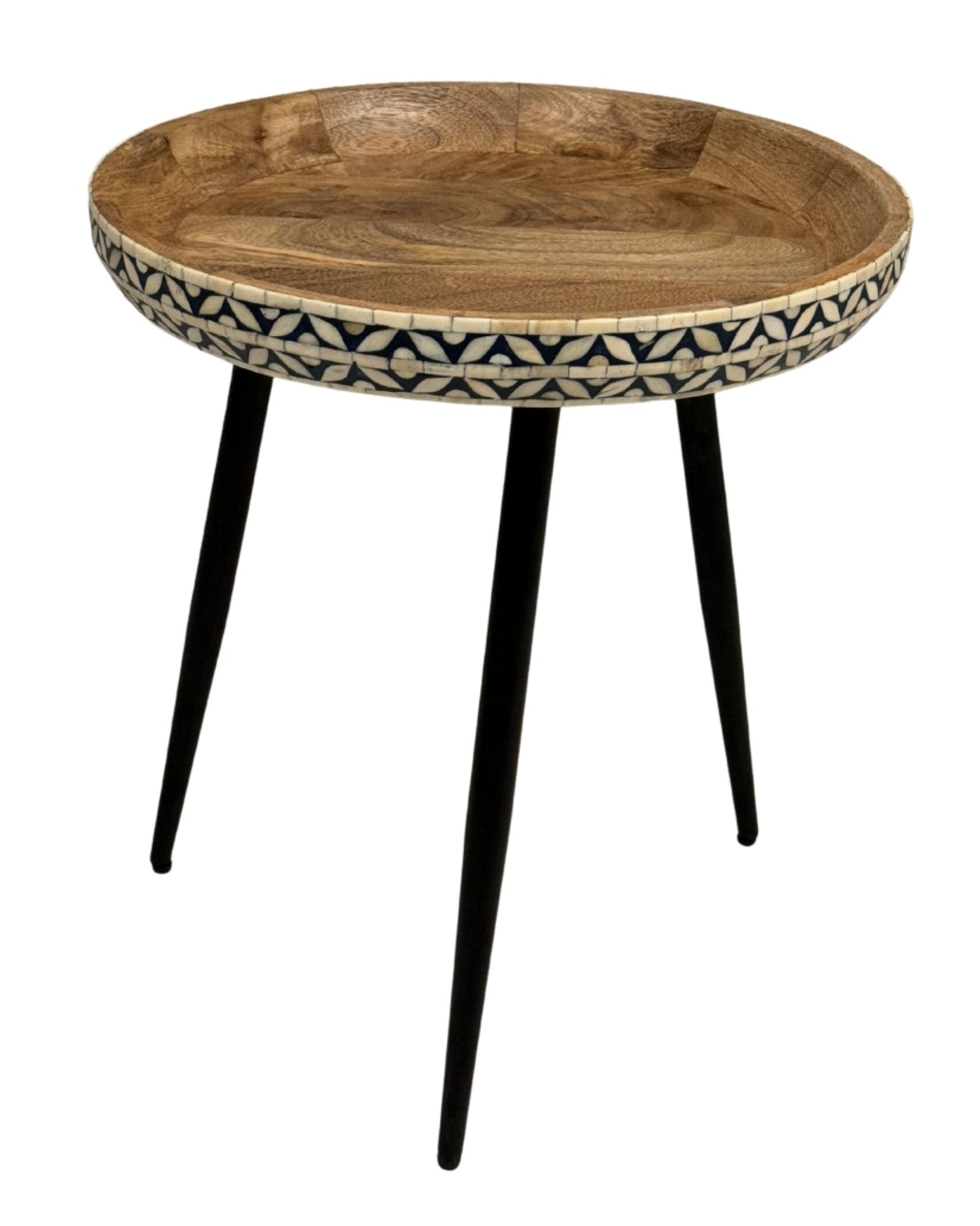 Versa Side Table - Set of 3 Blue Bone Inlay