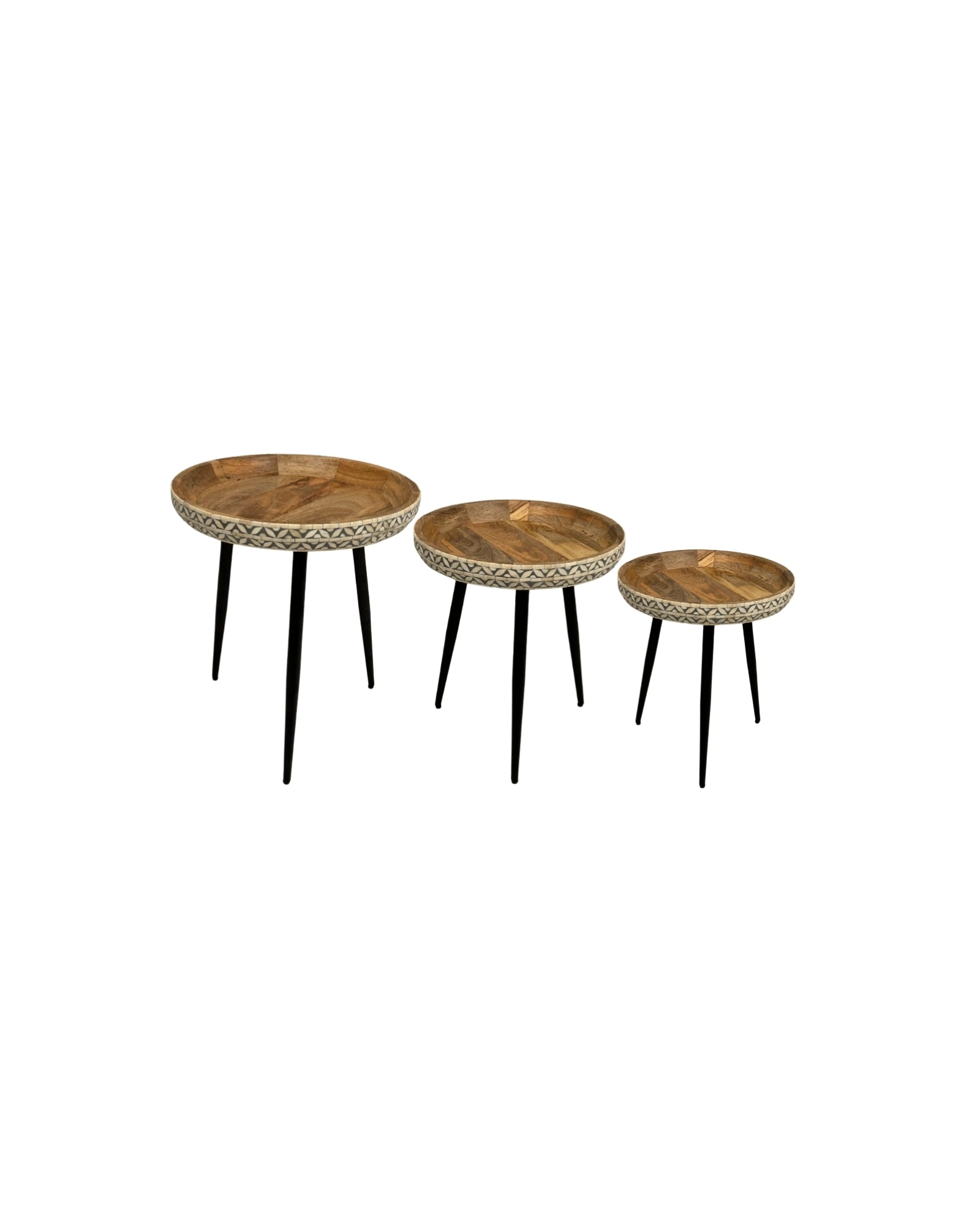 Versa Side Table - Grey Bone Inlay table