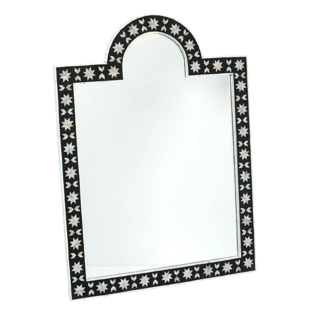 Vitara Mirror - Black & White Mother of Pearl 1