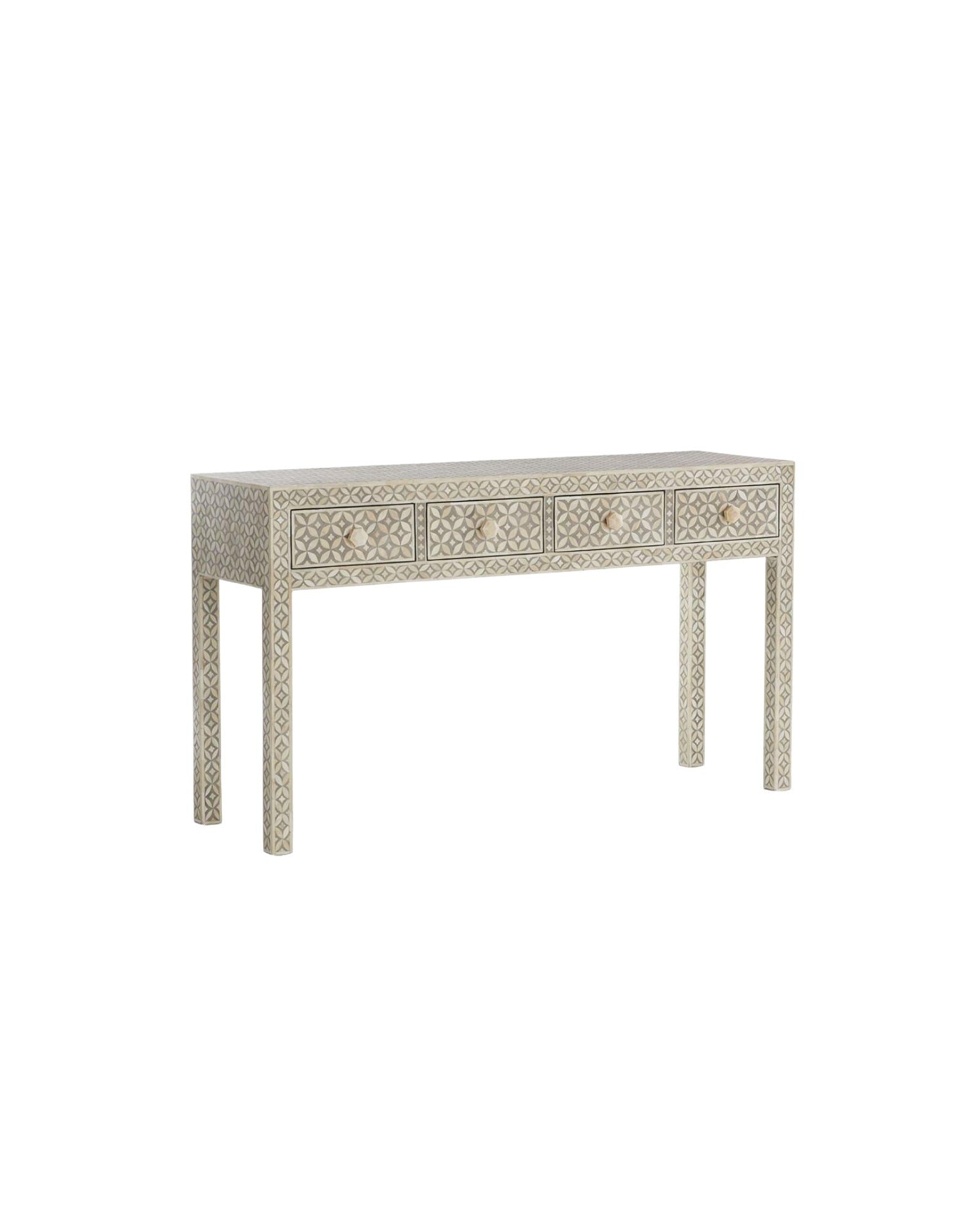 Yasmine Big Dresser Console - Grey Bone Inlay - Tabeer Homes