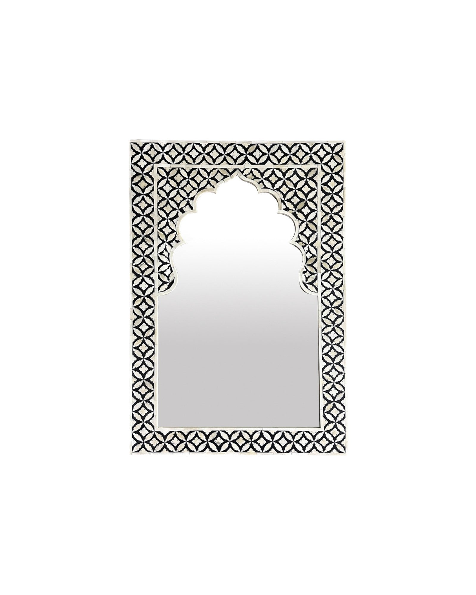 Yasmine Mirror - Black Bone Inlay - Tabeer Homes