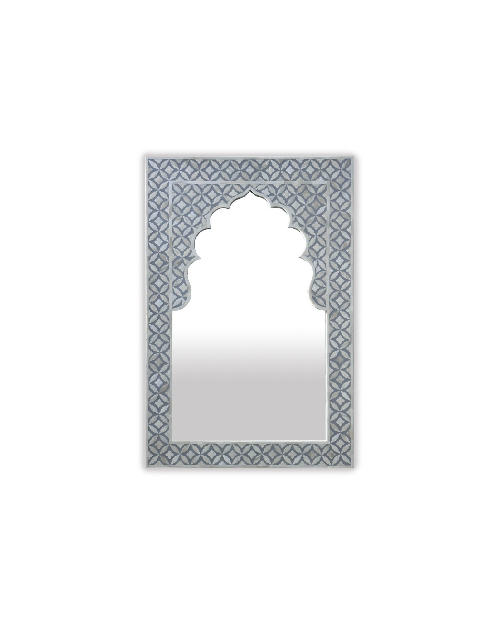 Yasmine Mirror - Grey Bone Inlay - Tabeer Homes