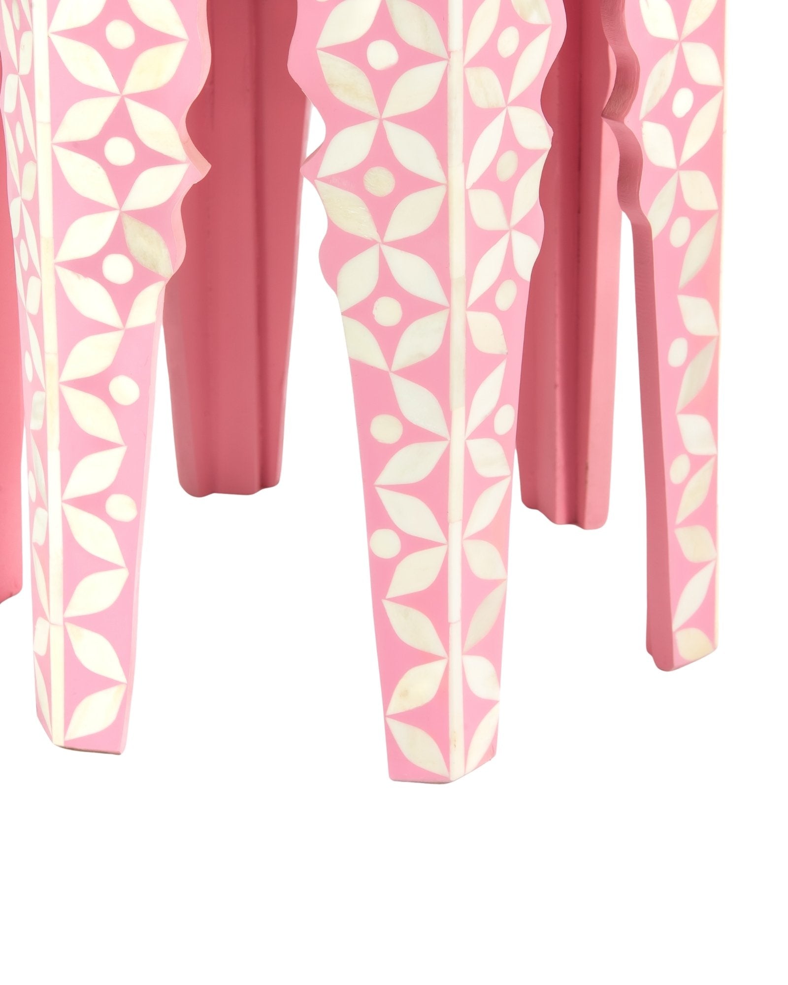 Yasmine Side Table - Pink Bone Inlay