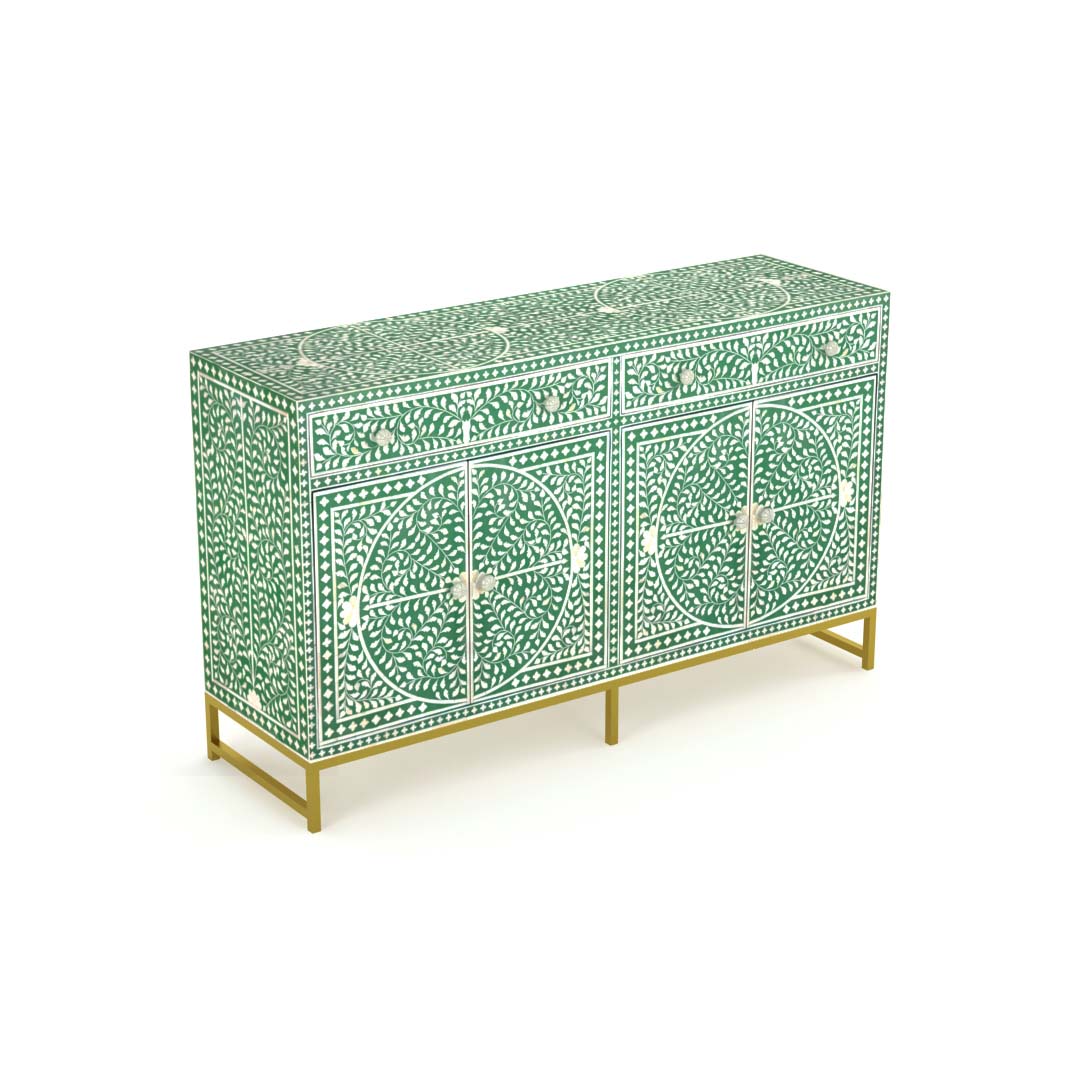 Jade Sideboard Buffet - Green Bone Inlay - Tabeer Homes