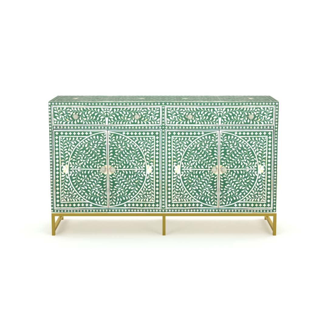 Jade Sideboard Buffet - Green Bone Inlay - Tabeer Homes