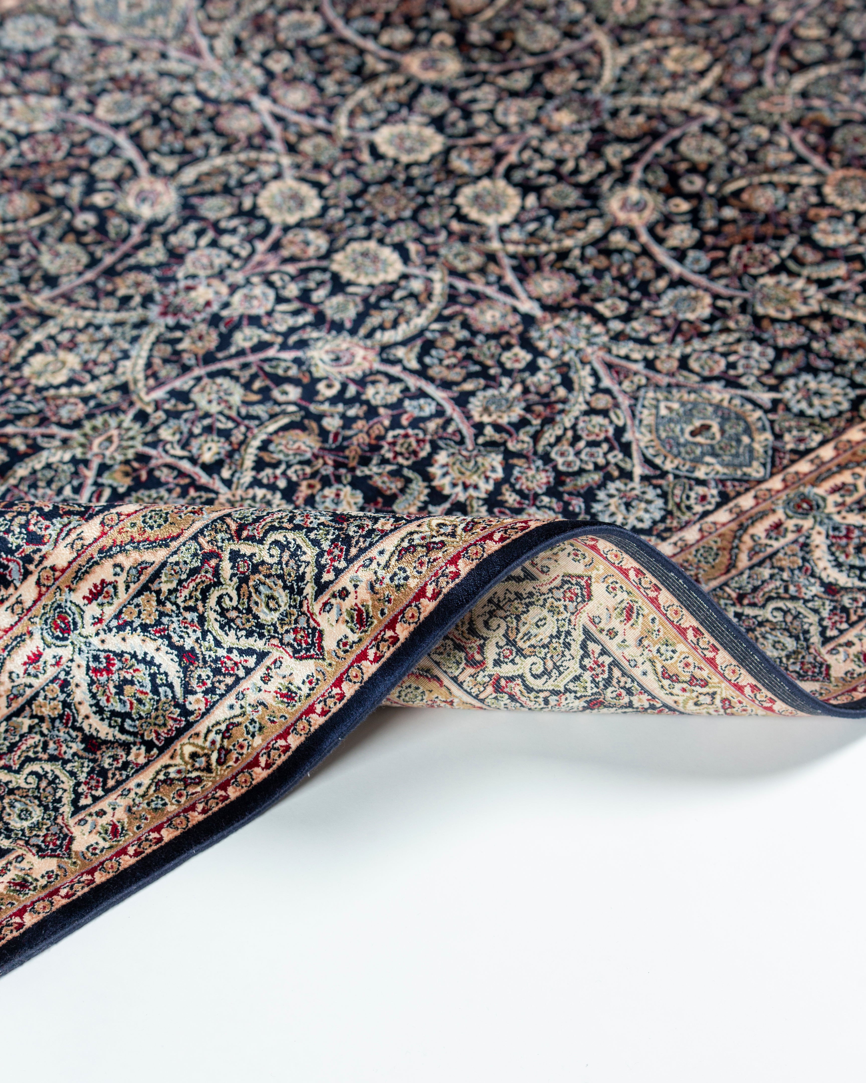 Back detail of Layla Persian silk rug