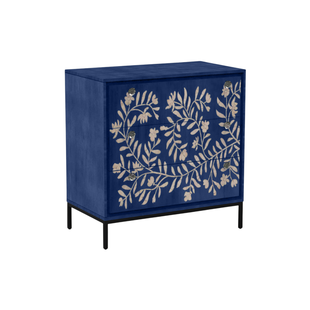 luna side drawers blue mother of pearl