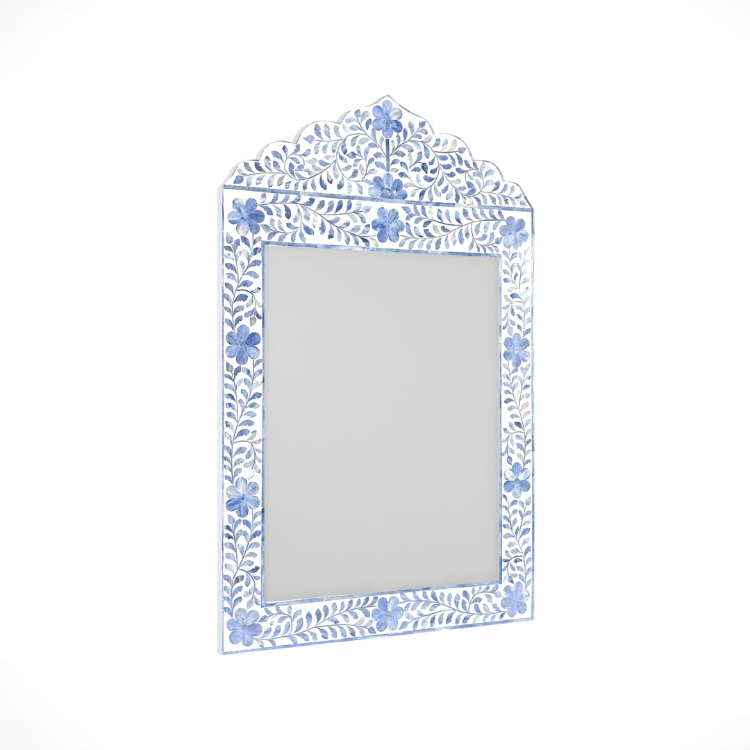 Jade Mirror - Blue Bone Inlay