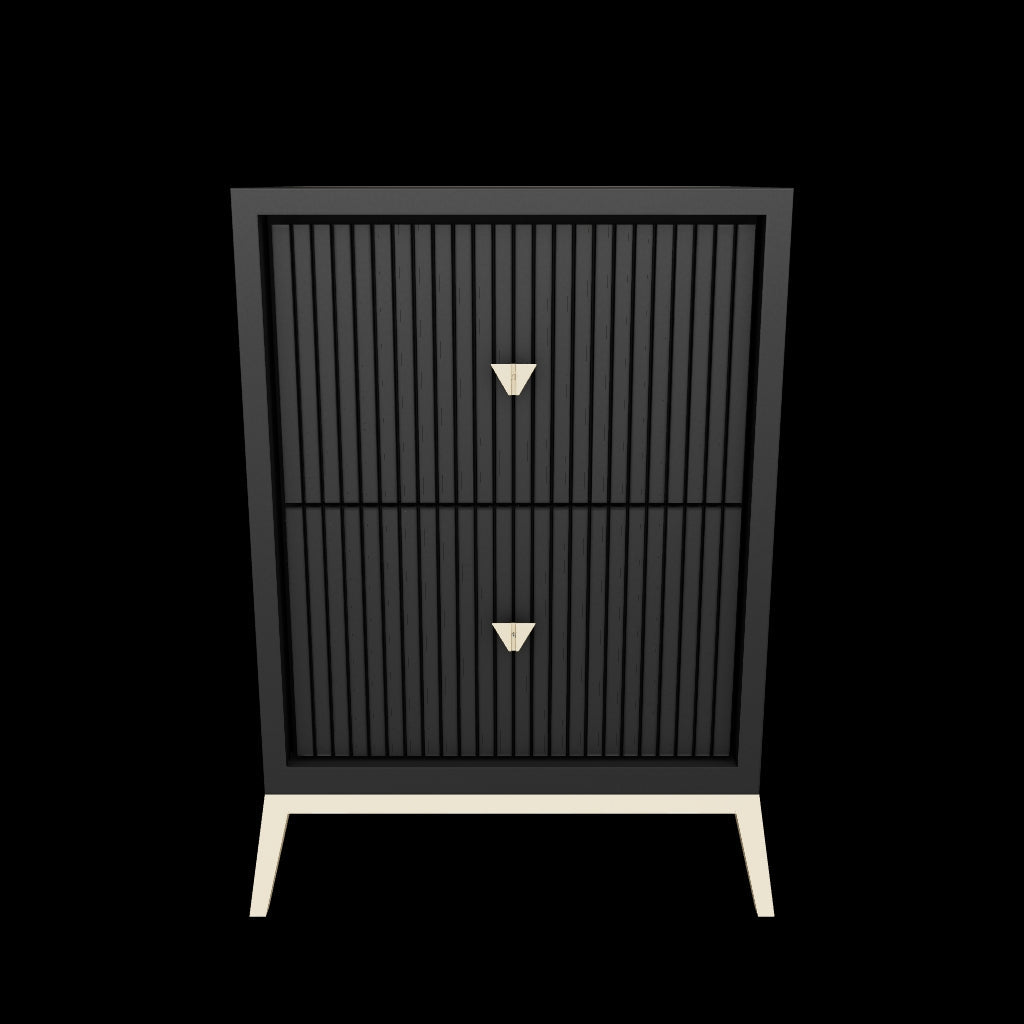 Piccolo Side Drawer - Black Wood - Tabeer Homes