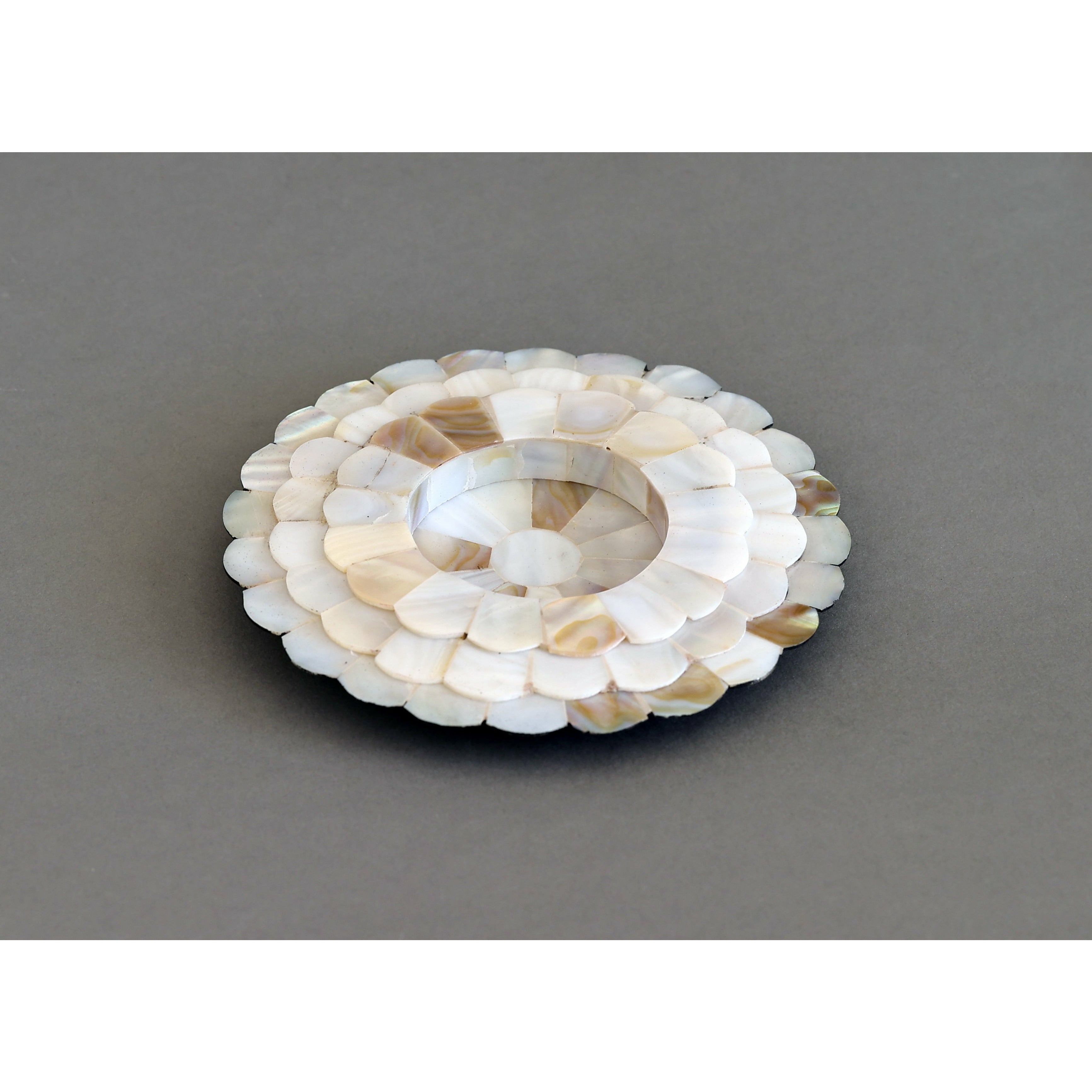 Farah Drink Coaster - White Mother of Pearl - Tabeer Homes