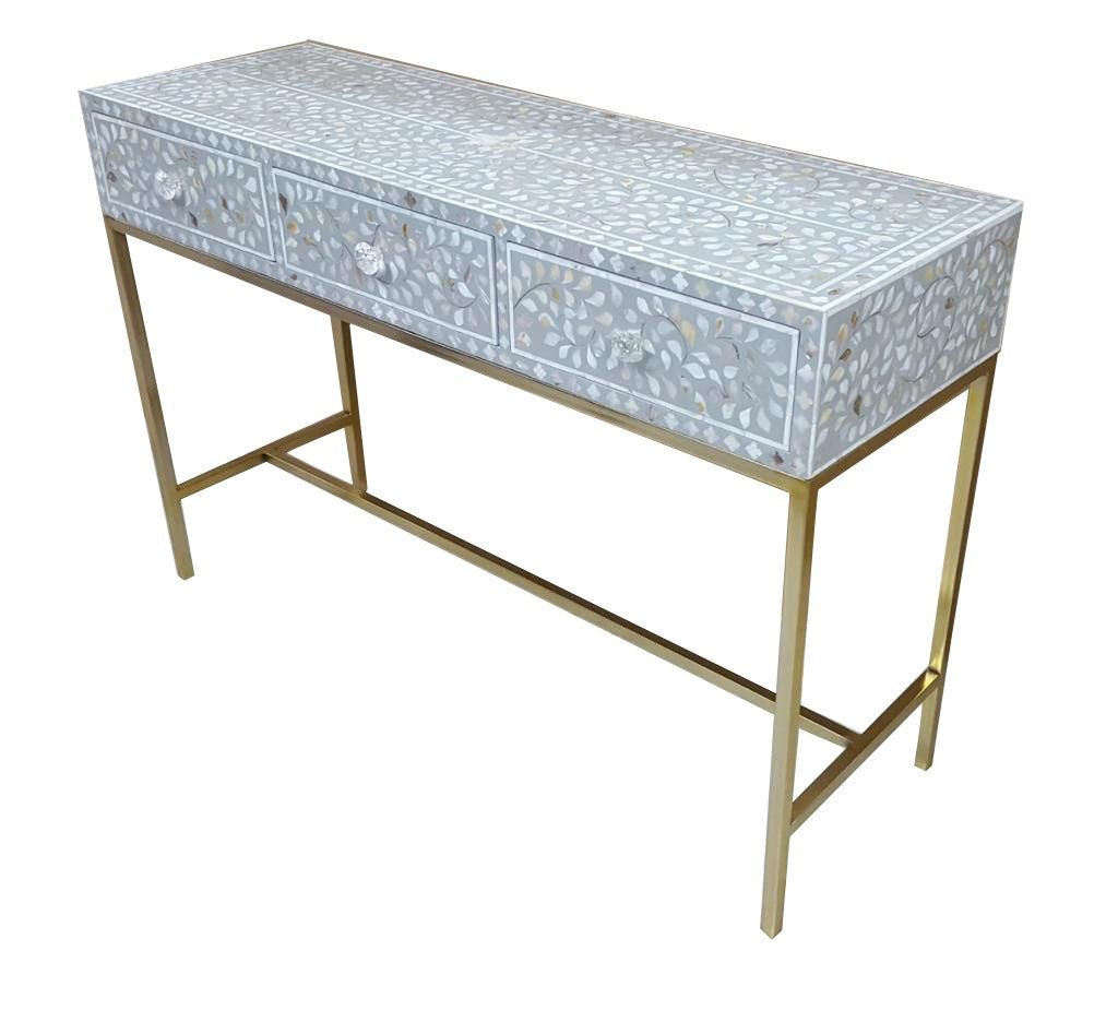 Iris Dresser Console - Grey Mother of Pearl