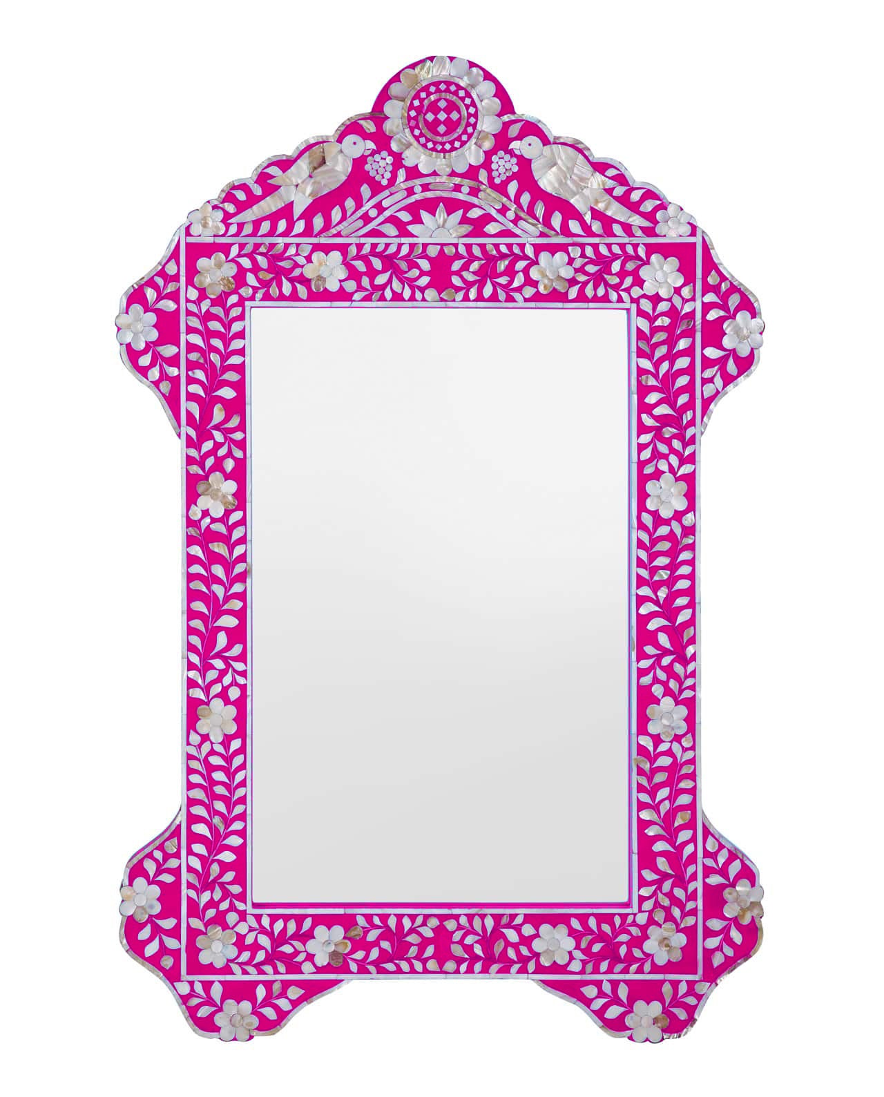 Iris Mirror - Pink Mother of Pearl Inlay - Tabeer Homes
