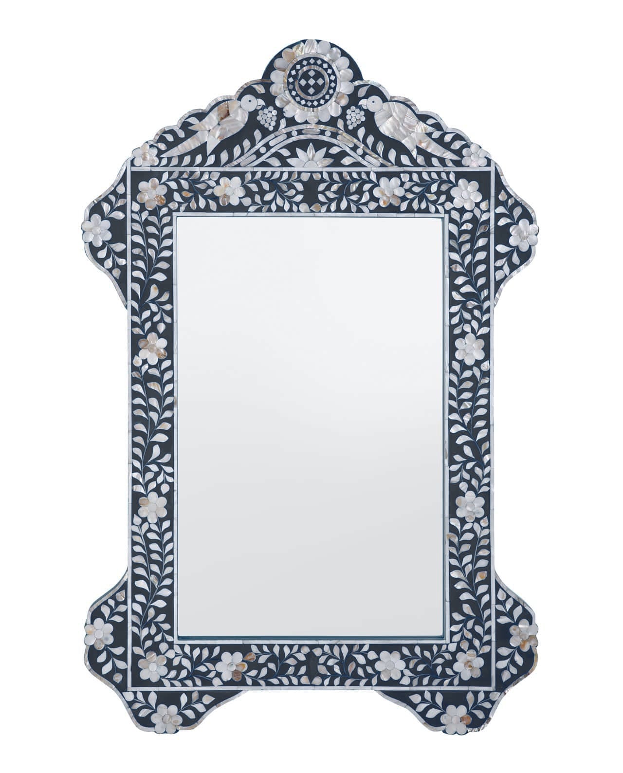 Iris Mirror - Grey Mother of Pearl Inlay - Tabeer Homes