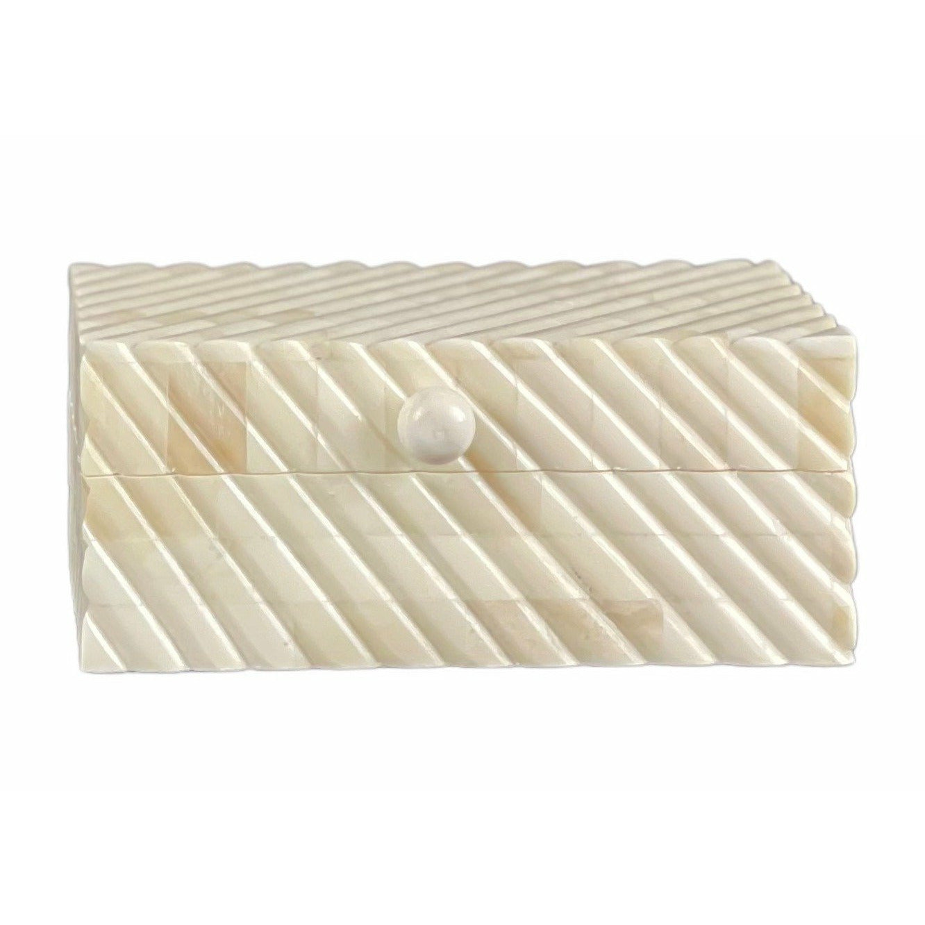 Zari Small Box - Bone Carved - Tabeer Homes