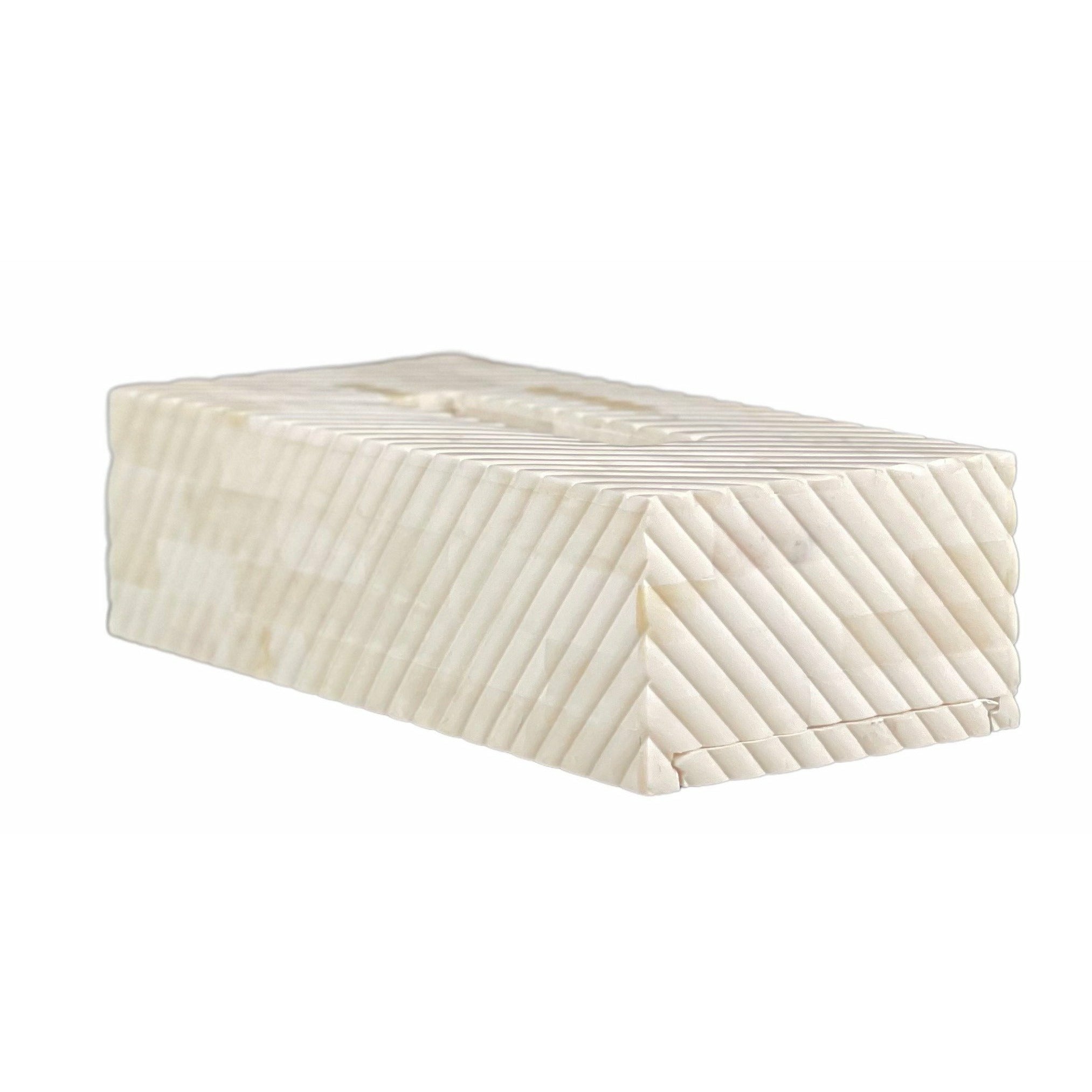 Ayat Tissue Box - Bone Carved - Tabeer Homes