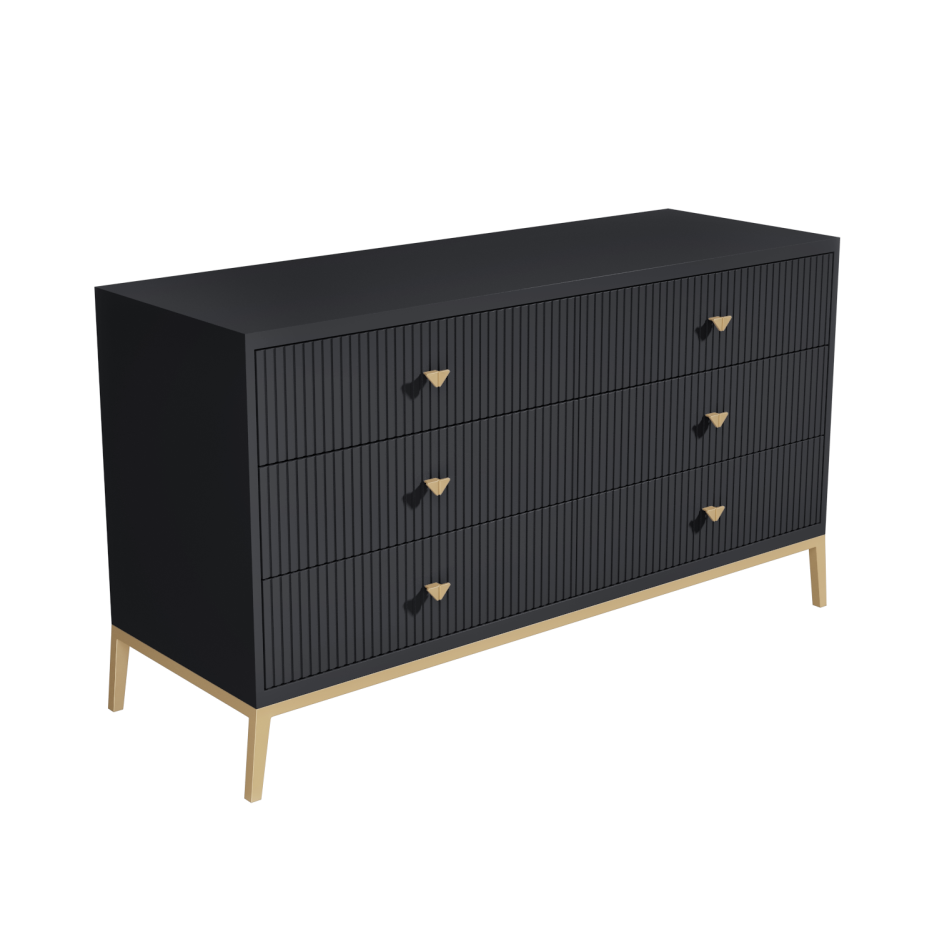 Piccolo Big Chest of Drawers -  Black Wood