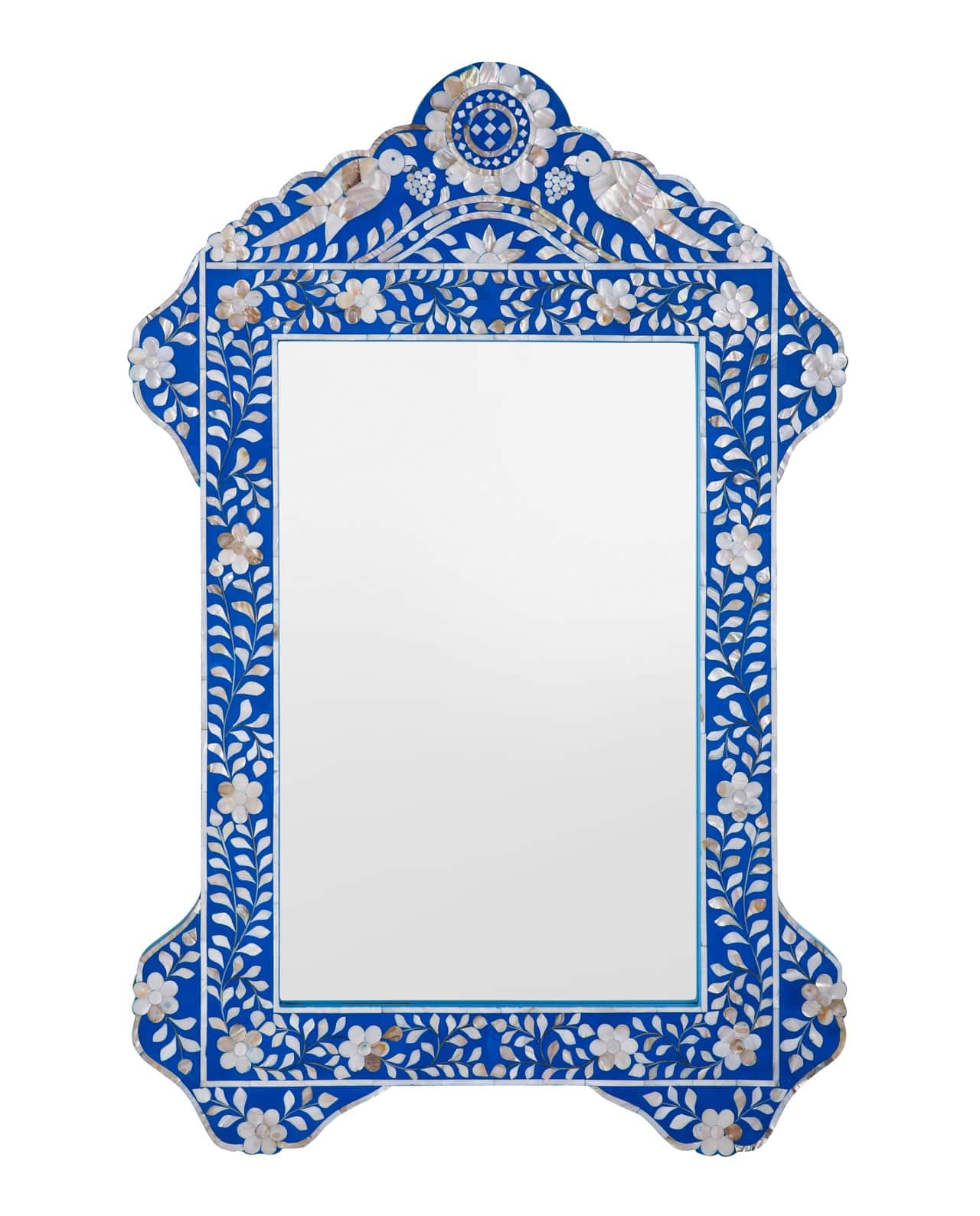 Iris Mirror - Blue Mother of Pearl Inlay
